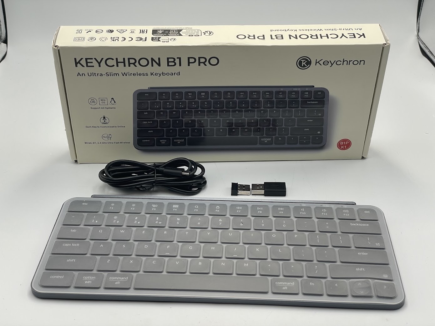 Keychron B1 Pro Wireless Scissor Keyboard - Space Gray