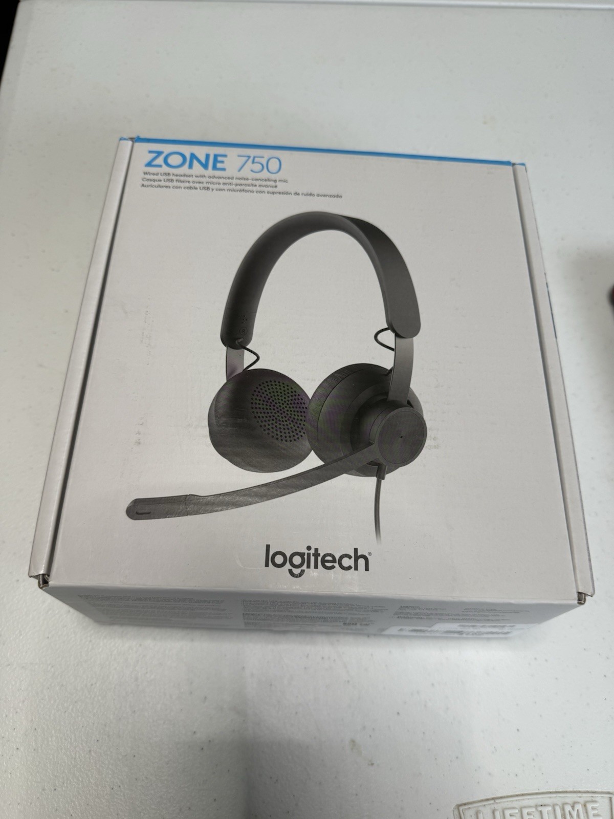 Logitech Zone 750 WIRED Noise Canceling Over-Ear  ONLY THE RIGHT SIDE WORKS