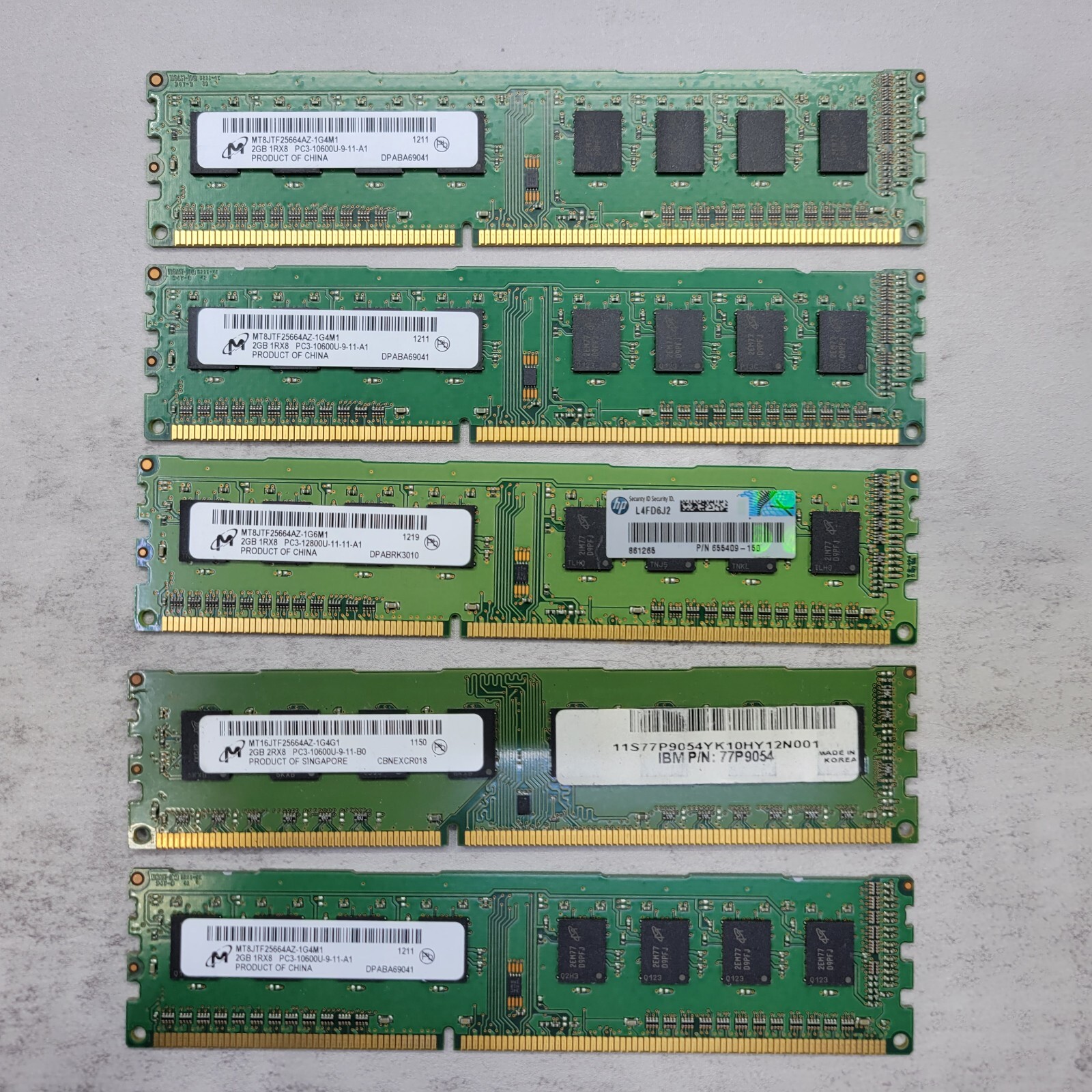 Micron Total 10GB (5x2GB) DDR3 Desktop  RAM 1Rx8 PC3-10600U-9-11-A1™