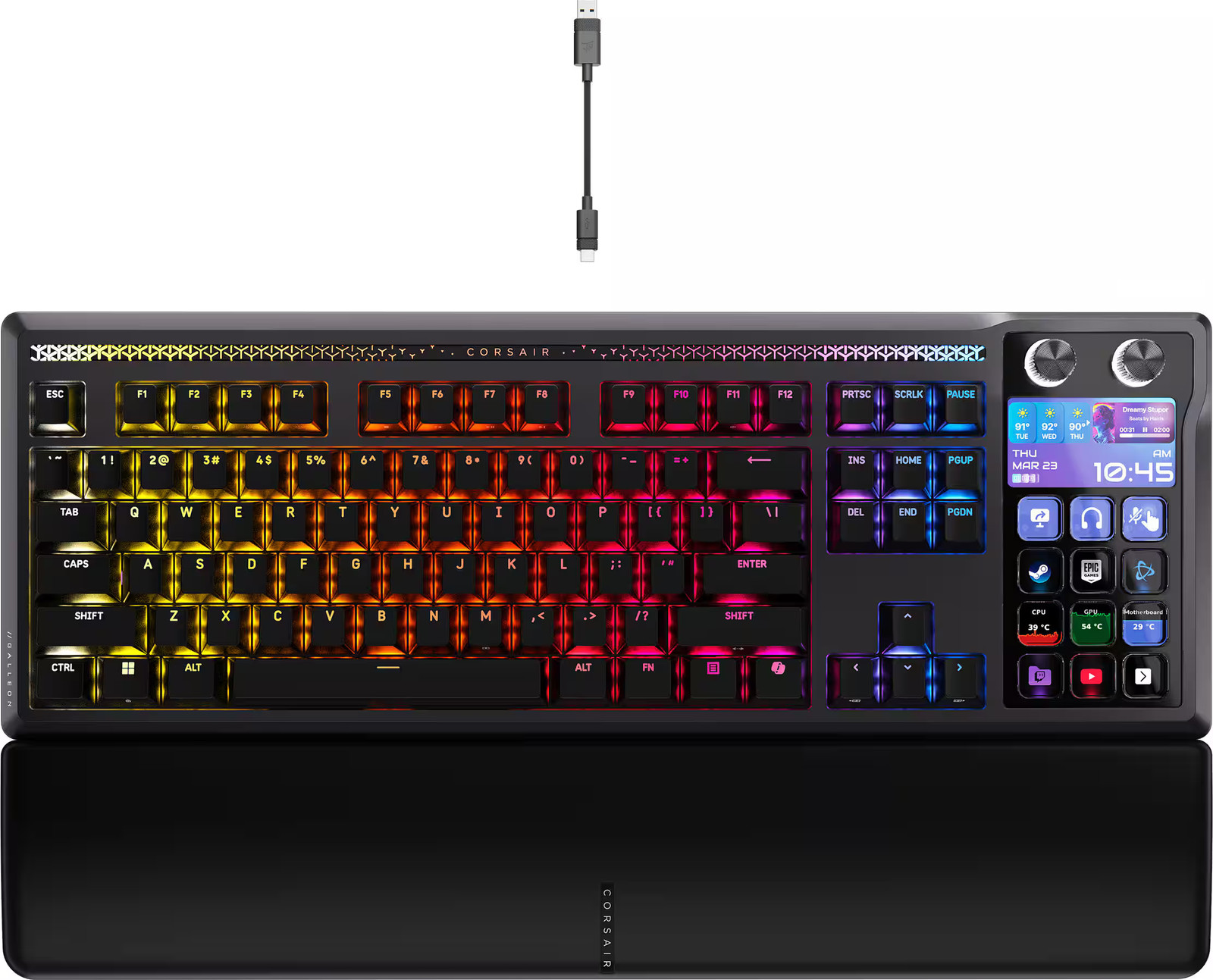 CORSAIR - GALLEON 100 SD Stream Deck-Integrated Mechanical Gaming Keyboard - ...