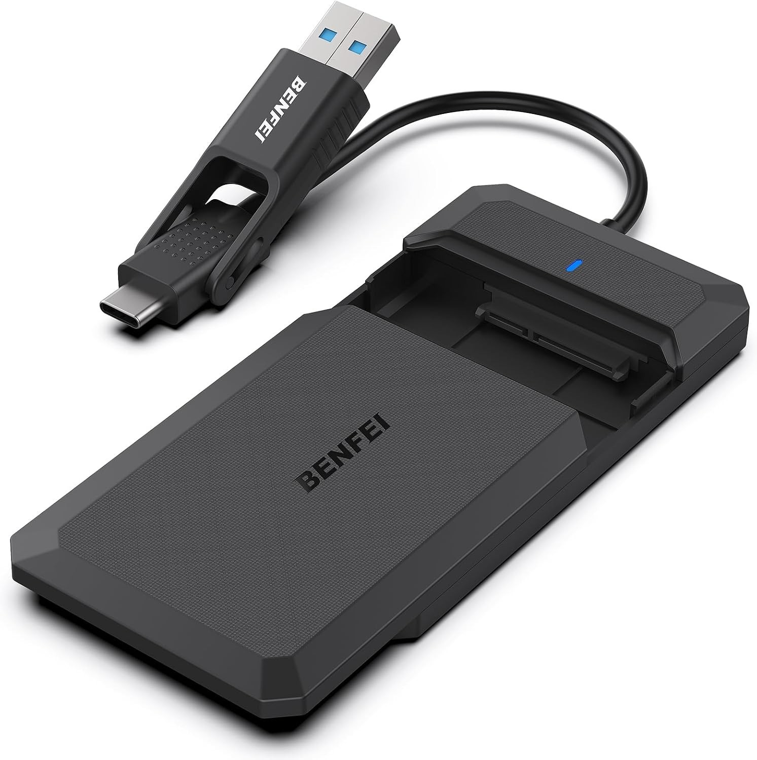USB Type-C/Type-A 2.5 Inch SATA External Hard Drive Enclosure - 6TB Capacity