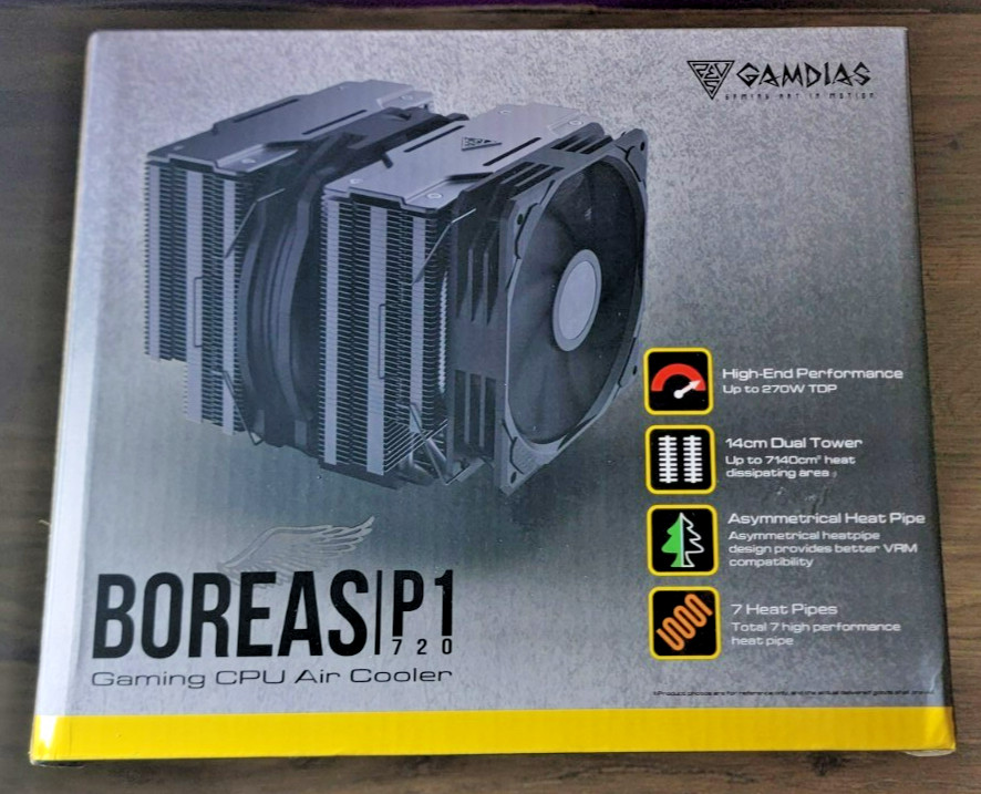 NEW GAMDIAS Boreas P1-720 Dual Tower CPU Air Cooler Fan 7 Heat Pipes LGA1700 AM5