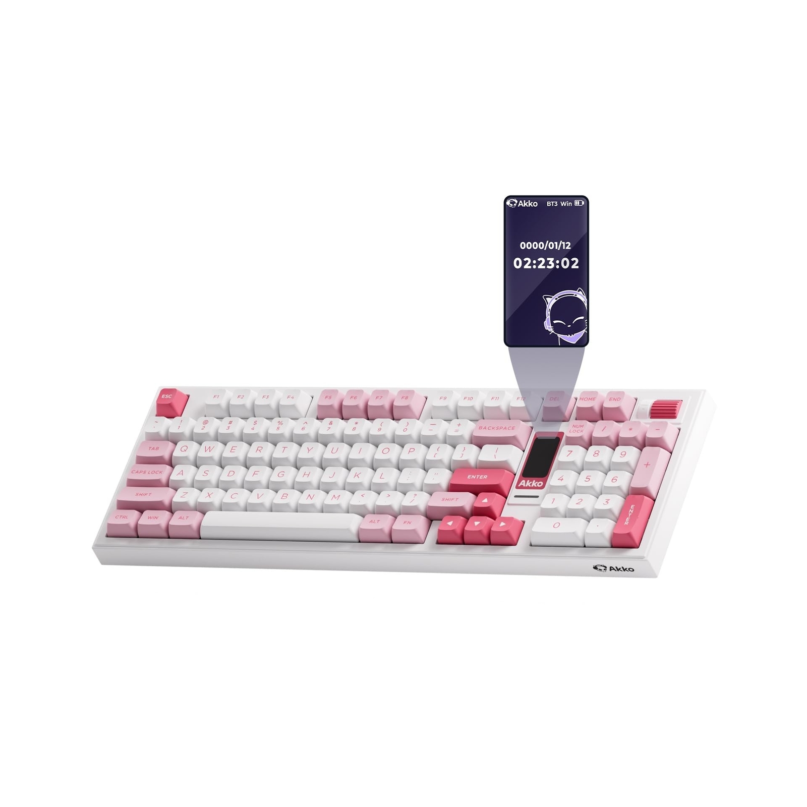 Akko 5098B Wireless Gaming Keyboard with Screen, Prunus Lannesiana Keyboard w...