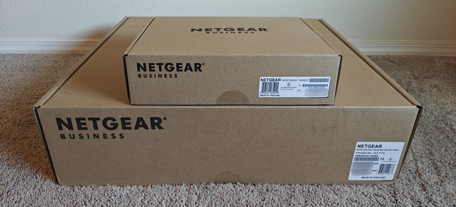 Brand New NETGEAR Business M4300-52G-PoE+ GSM4352PB w/Extra PSU