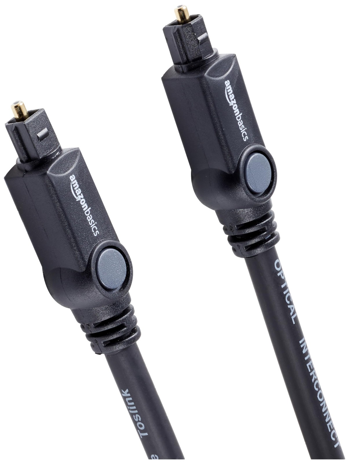 Amazon Basics Toslink Digital Optical Audio Fiber Optic Cable Gold-Plated 9.8ft