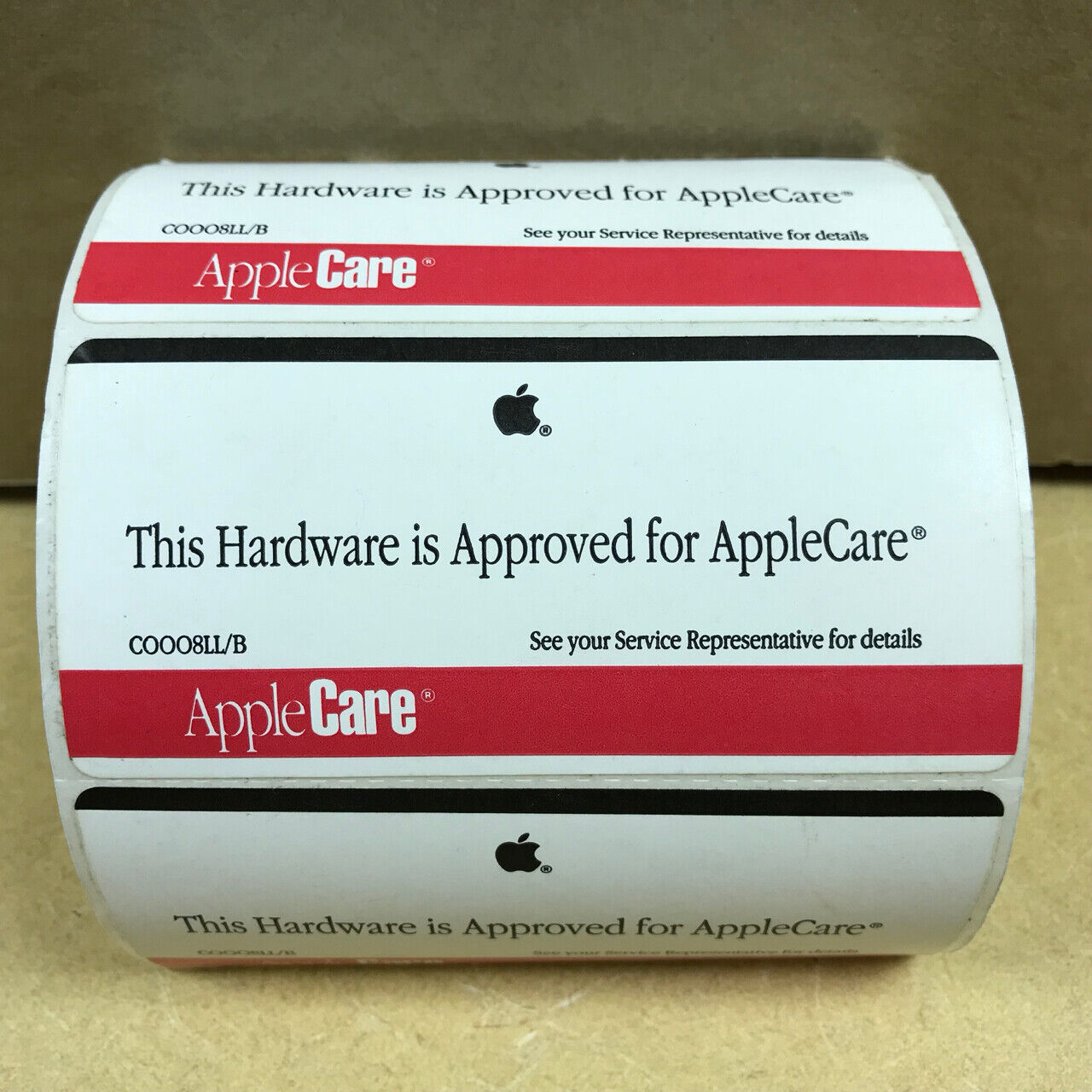 SELLER EXCLUSIVE- LOT 3 AppleCare stickers ORIGINALLY from Apple Computer dealer