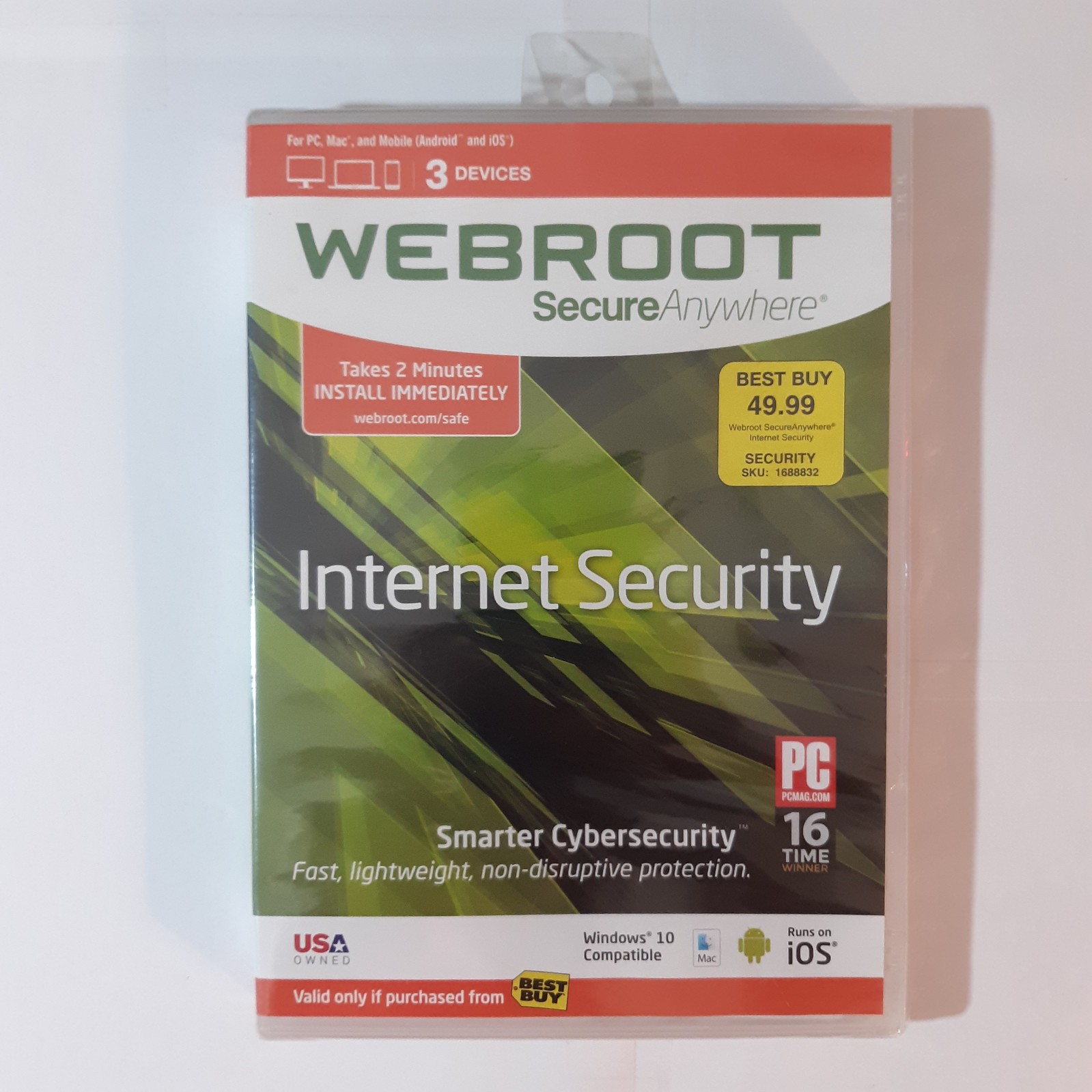 Webroot Secure Anywhere : Internet Security (DVD) - Brand New In Factory Shrink