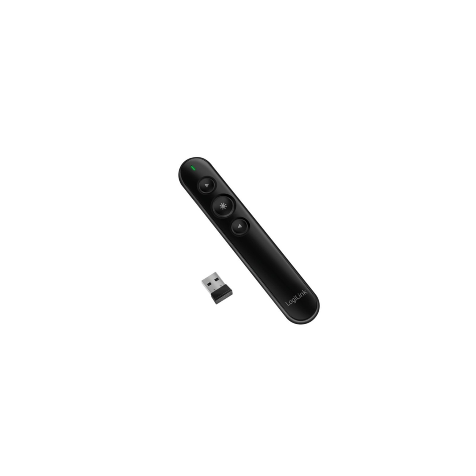 LogiLink ID0190 Wireless Presenter 2.4 GHz Laser Pointer Pen USB 3-Button Black