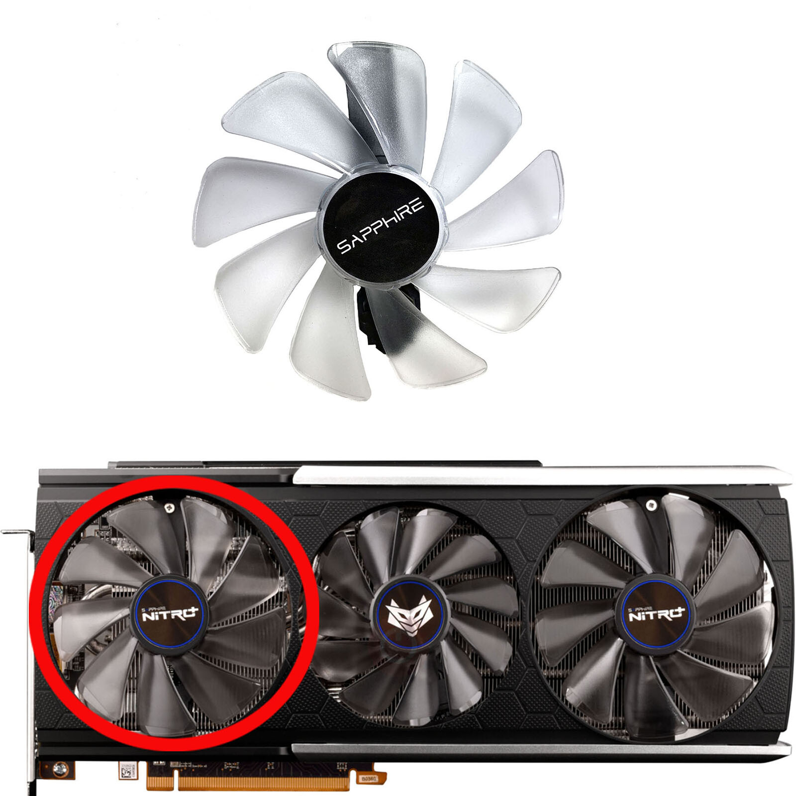 Cooling Fan FD10015M12D Cooler for SAPPHIRE RX5700XT 8GB NITRO+ Special Edition