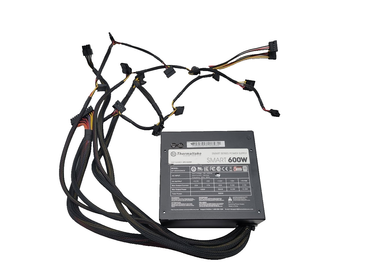 Thermaltake Smart 600W ATX Desktop Power Supply SP-600AH2NKW