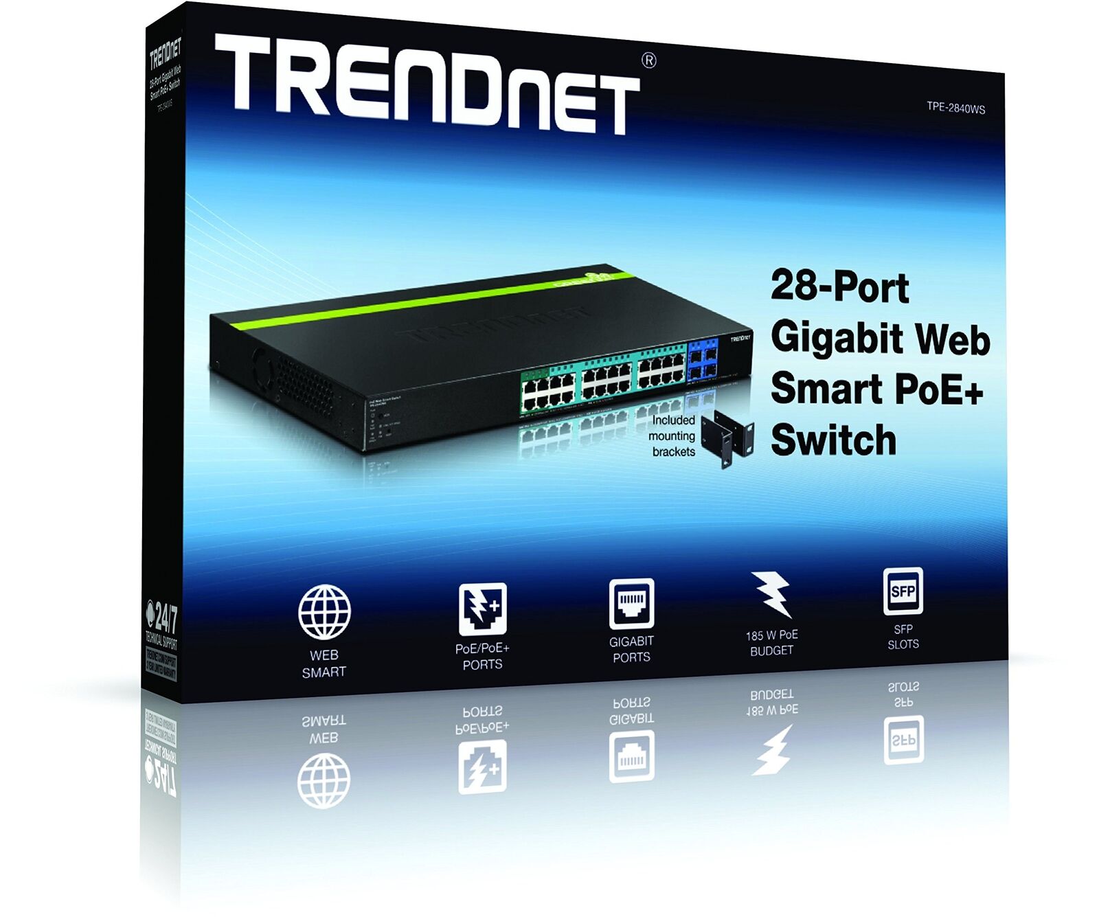 Trendnet 28-port Gigabit Web Smart Poe+ Switch - 24 Ports - Manageable - 20 X