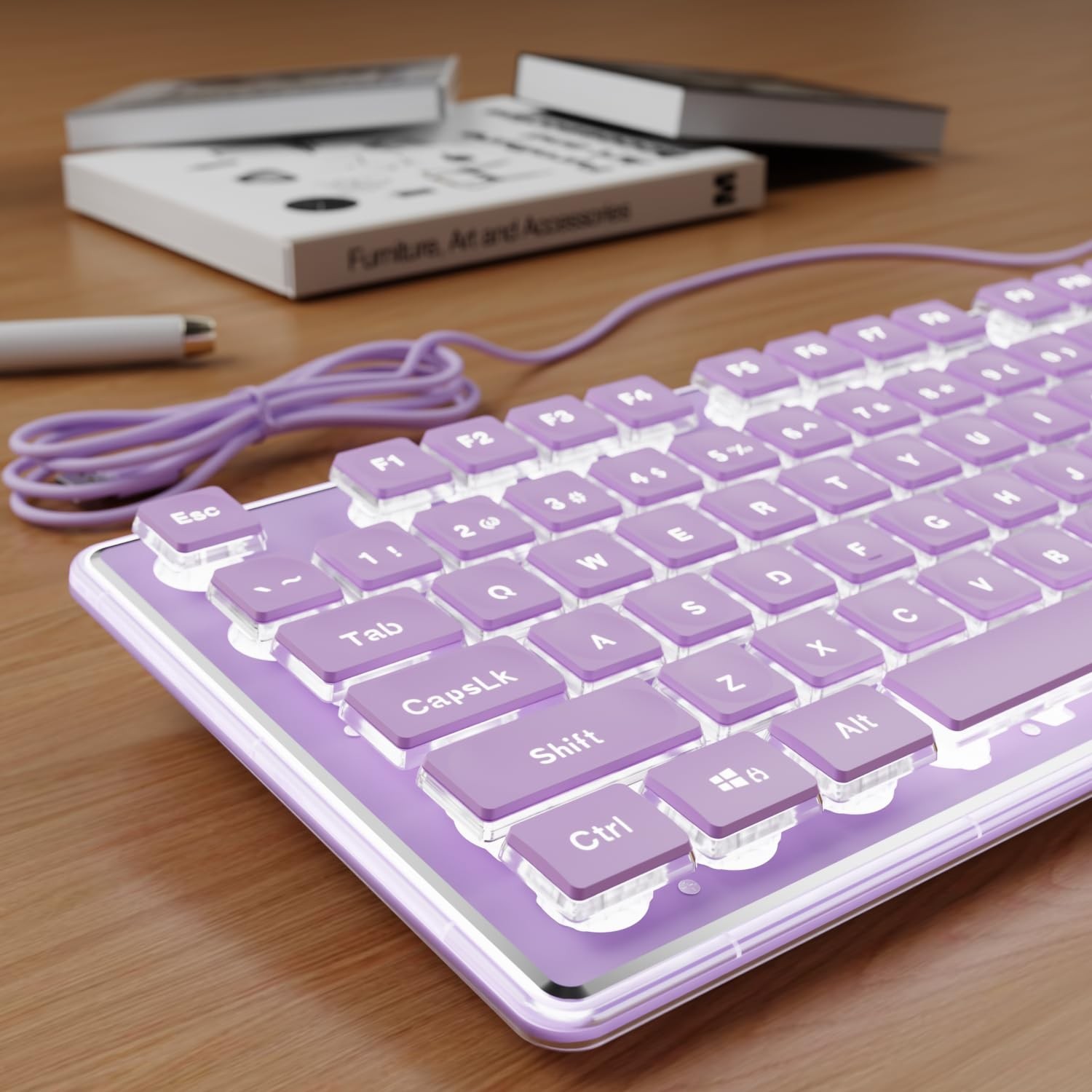 SEUNKWANG EWEADN GX710S Backlit Computer Keyboards, Wired USB Keyboard with W...