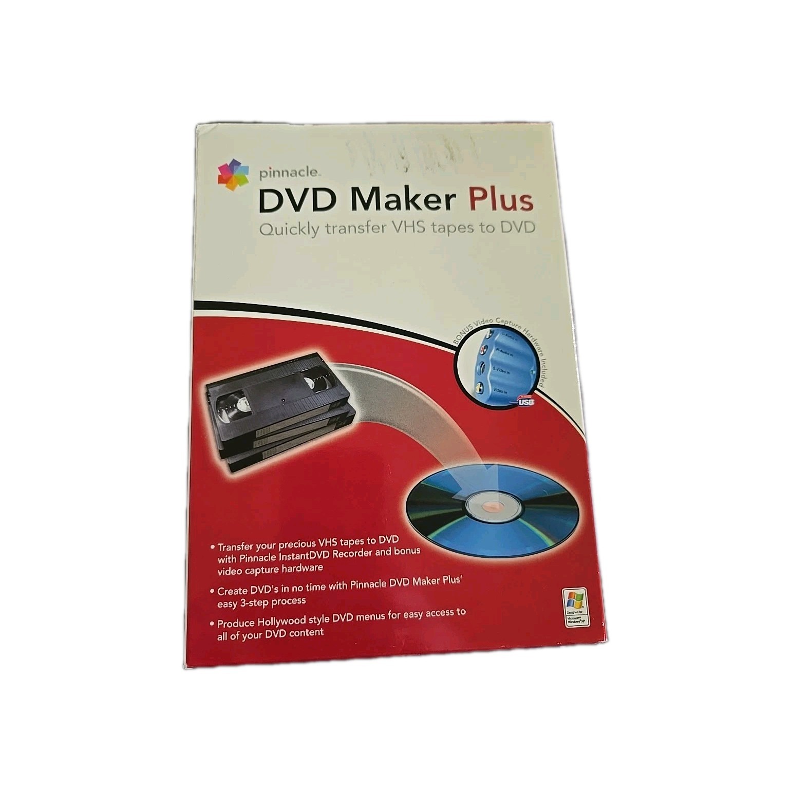 Pinnacle DVD Maker Plus Quickly Transfer VHS Tapes To DVD NEW OPEN BOX