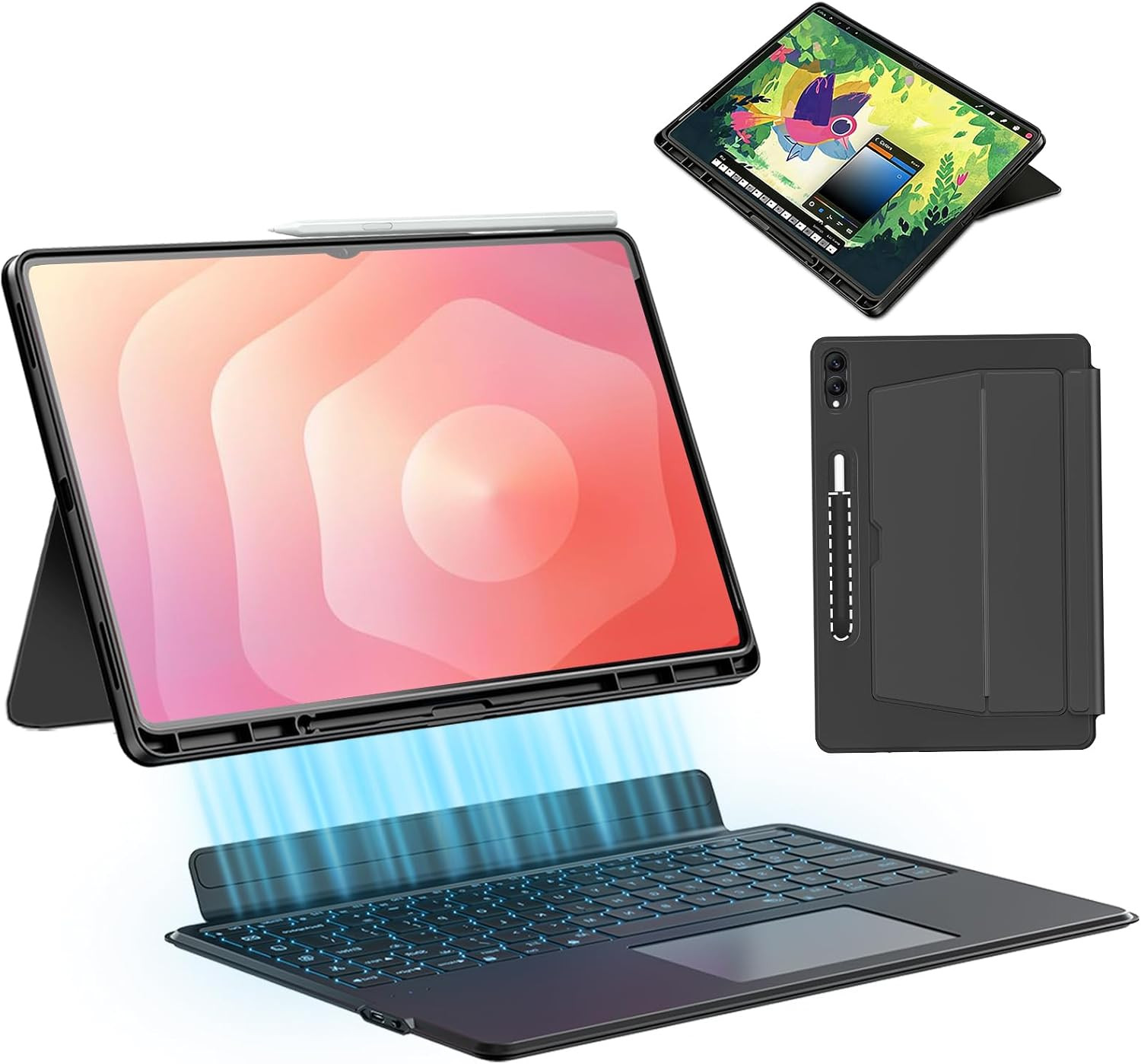 LAUDTEC Detachable Keyboard Case for Samsung Galaxy Tab S11 Ultra 14.6 Inch