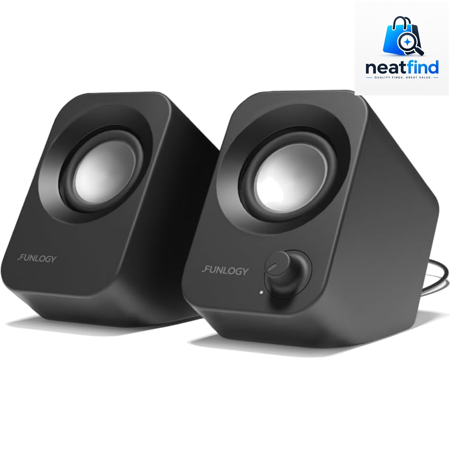 Speaker - 14W Stereo PC Speakers, USB Powered, Compact Size with 30° Tilt Des...