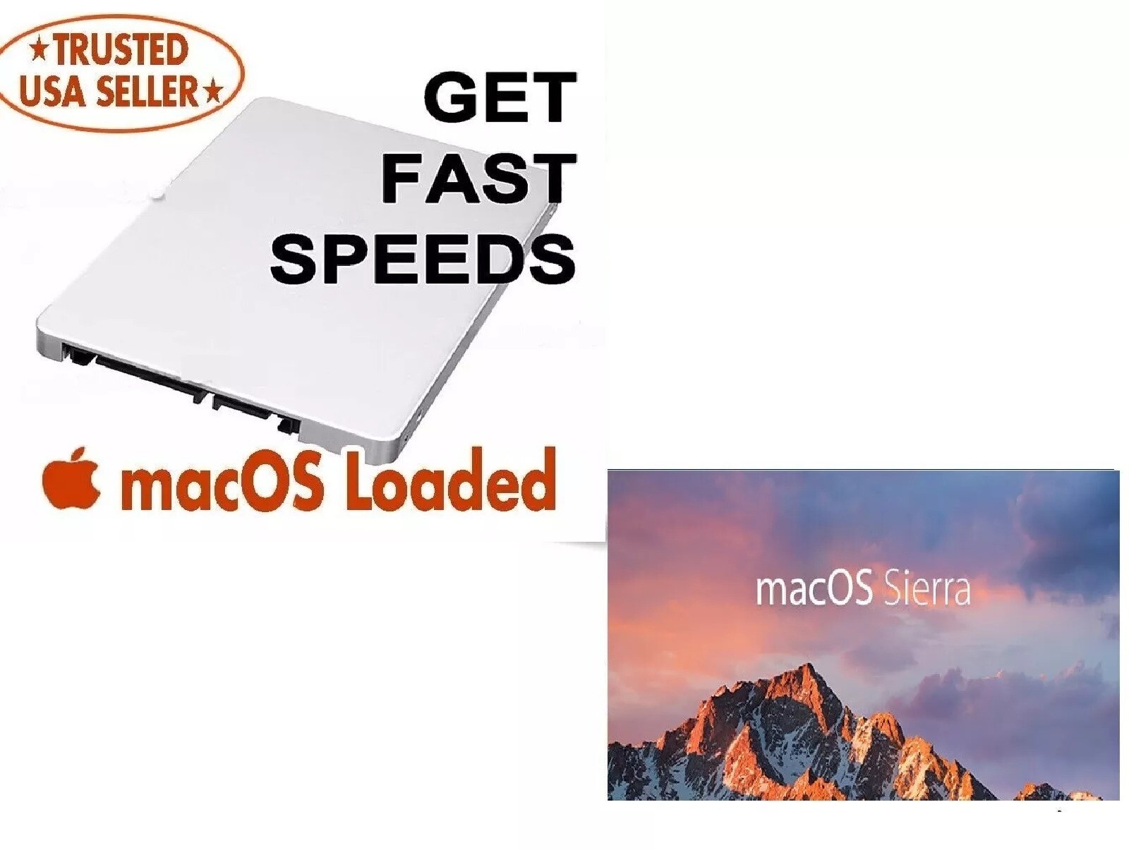 Pre-Loaded macOS Sierra 500GB SSD for Apple MacBook Pro,Mac Mini, iMac-Plug&Play