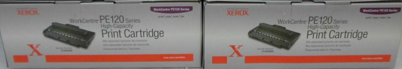 2 Genuine Sealed Xerox 113R00606 WorkCentre PE120 Black Toner Cartridges 