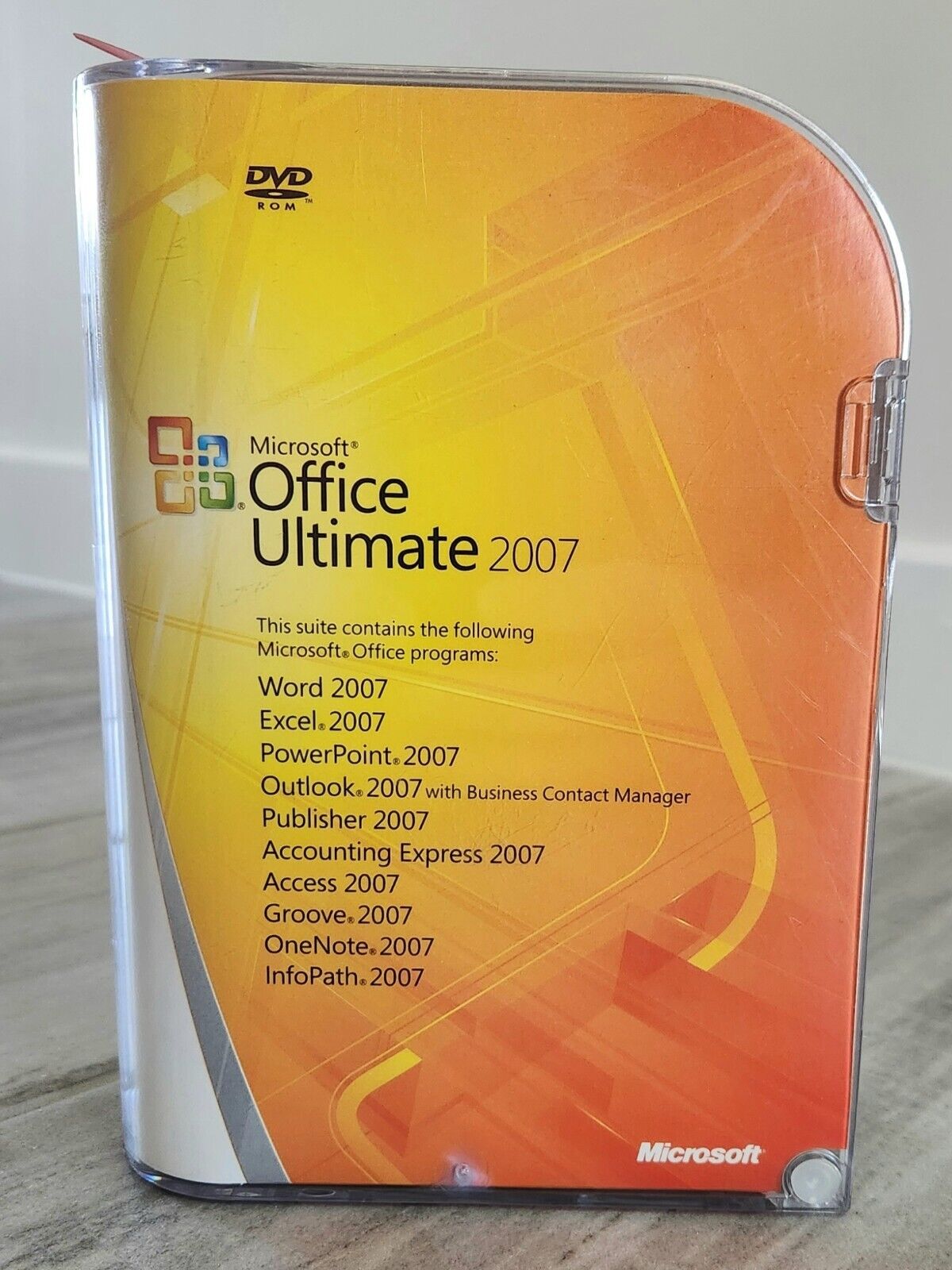 Genuine Microsoft Office Ultimate 2007 2 Disc Set w/ CD Key