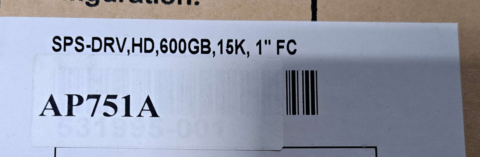 HPE EVA 600GB 15K RPM 2/4GB FC-AL 1 INCH DUAL-PORT ADD-ON AP751A 531995-001