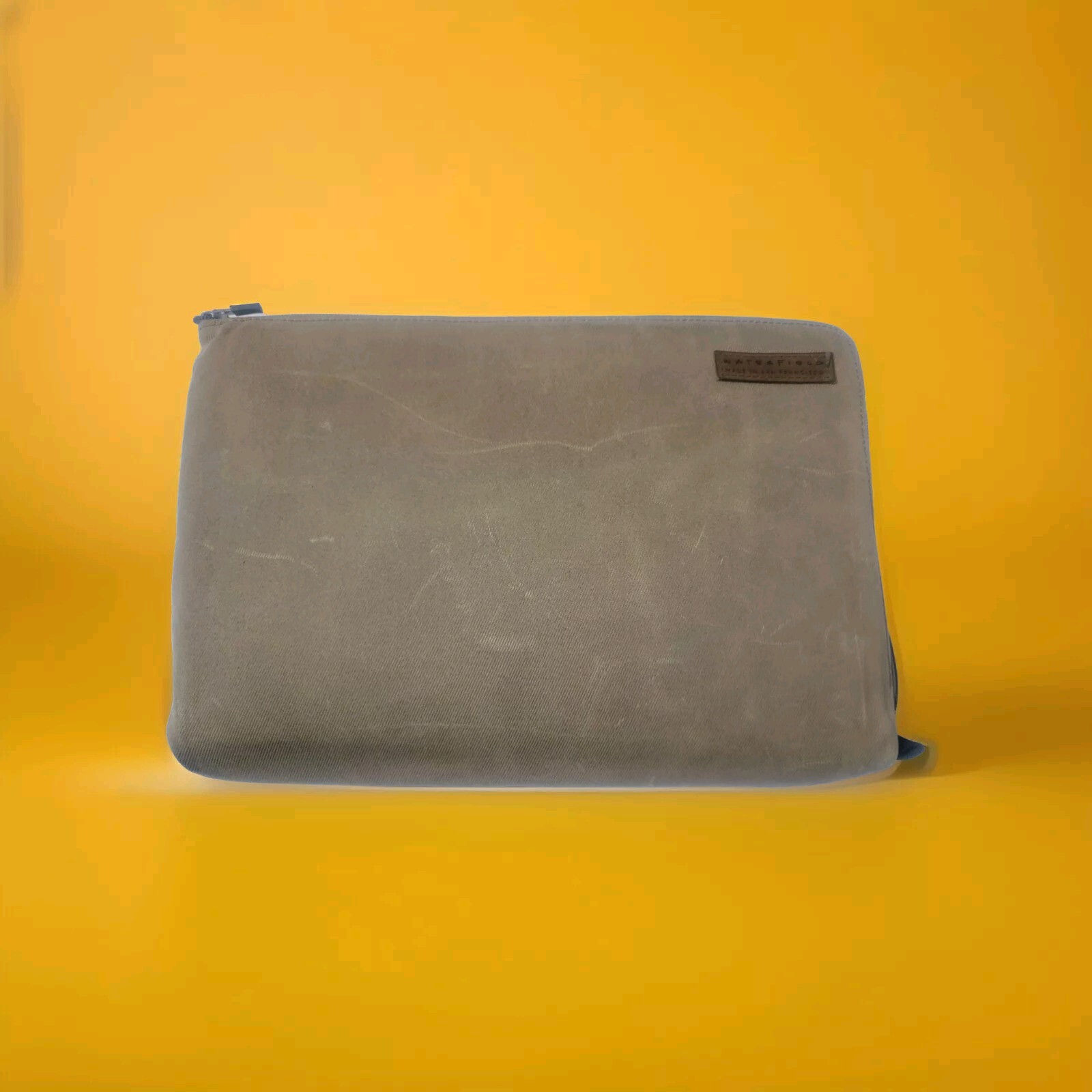 WaterField SF Bags Waxed Canvas Laptop Sleeve Case Brown Fits Up To 13"