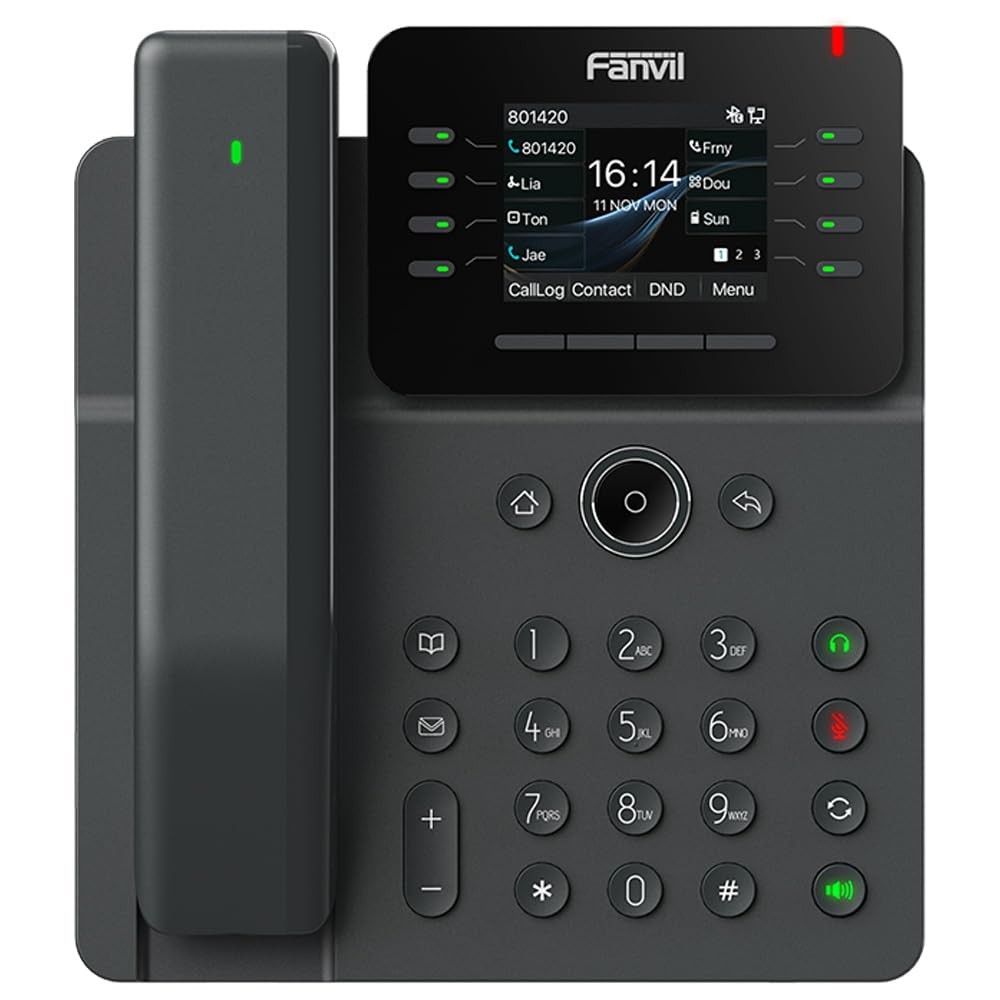 Fanvil V62 Pro Prime Business IP Phone, 2.8 Color Screen, HAC , 12 SIP Lines