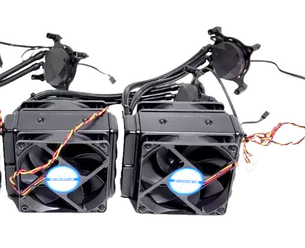 x2- ASETEK 650LX THICK 120mm CPU 2011 2066 SOCKET DUAL-FAN LIQUID COOLING SYSTEM