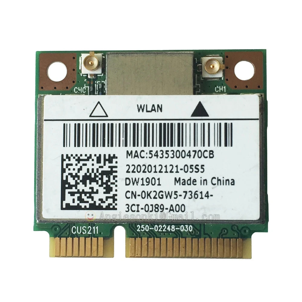 ATHEROS AR5B22 AR9462 DUAL BAND N + BLUETOOTH BT WIRELESS WIFI CARD DW1901 K2GW5