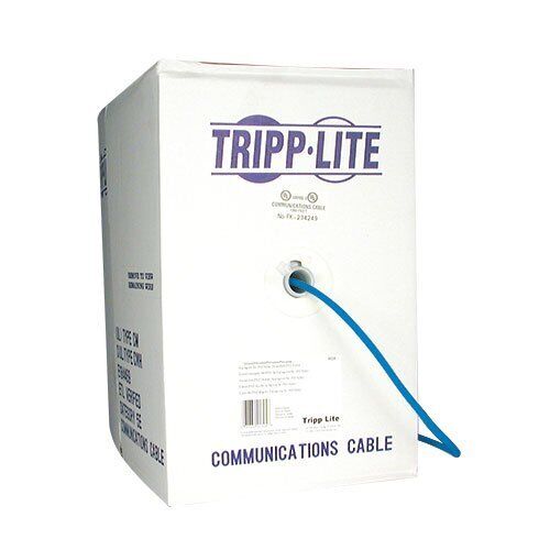 Tripp Lite 1000ft Cat6 / Cat6a 10g Bulk Cable Solid Core Cmr Pvc Blue 1000\' -