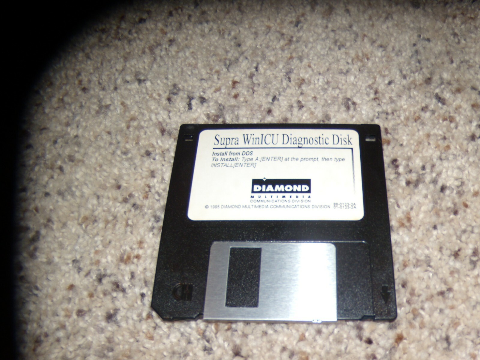 Supra WinICU Diagnostic Disk MS-DOS 3.5" disk