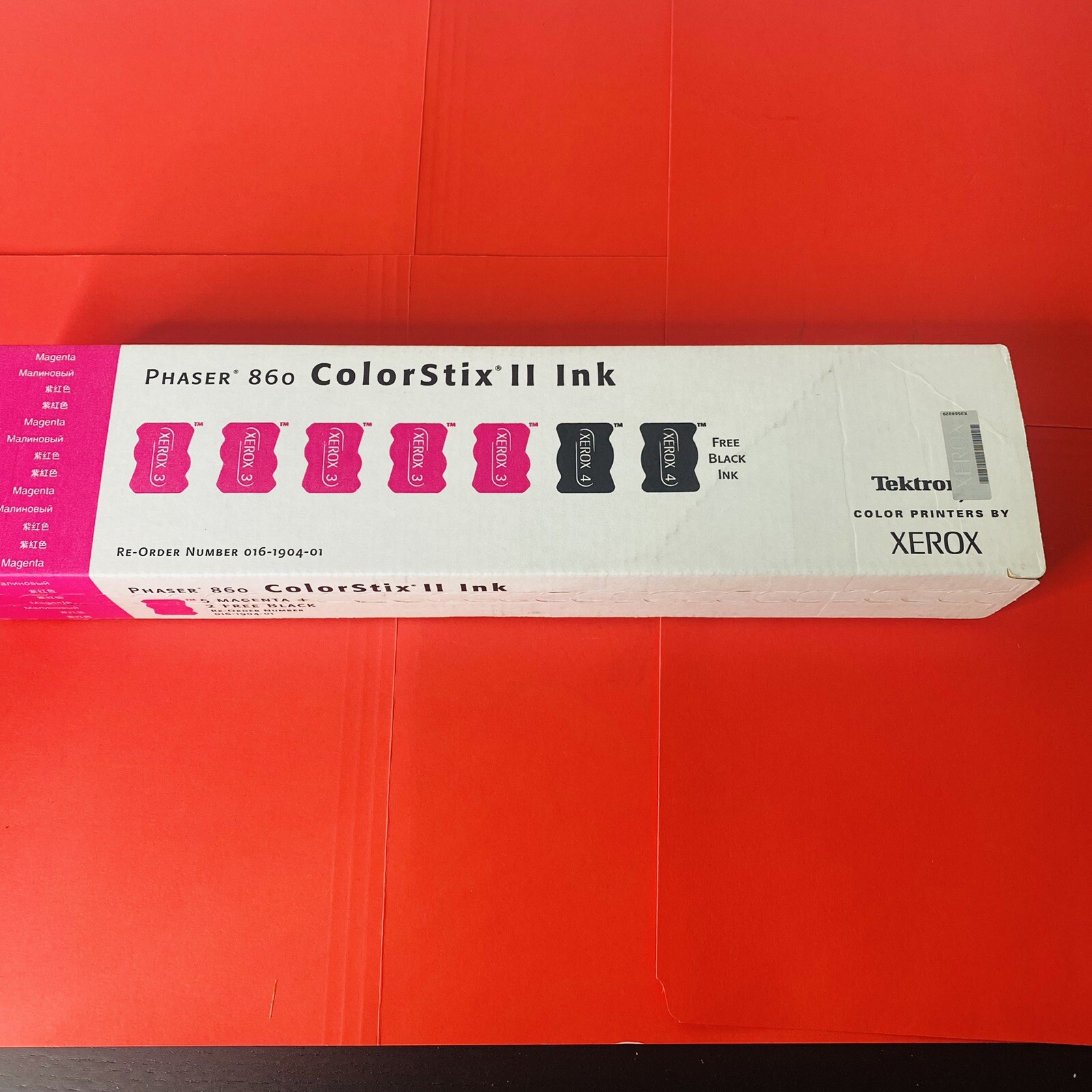 New Xerox Tektronix Phaser 860 ColorStix II Ink 5 Magenta & 2 Black Expired