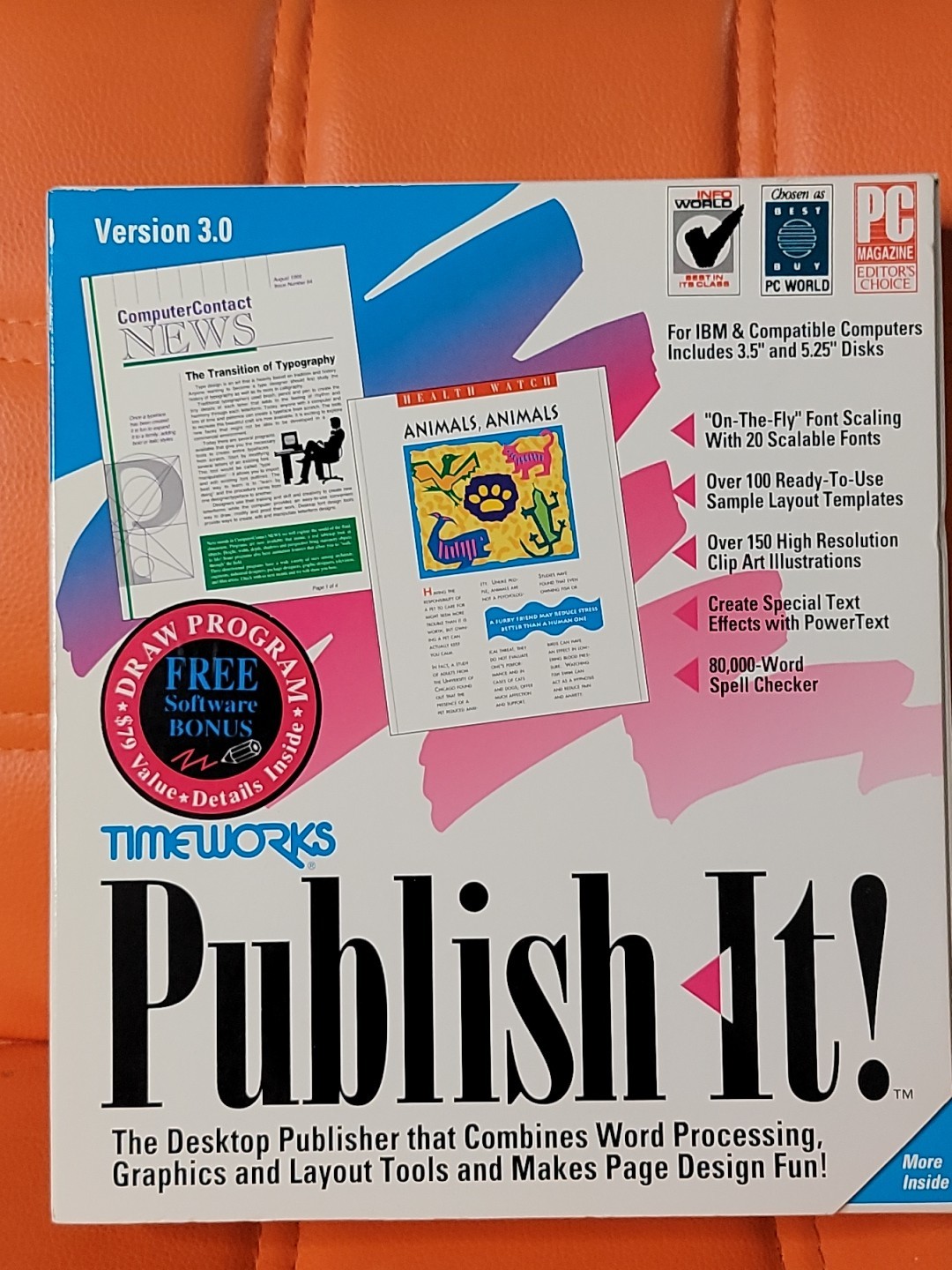 Vintage Timeworks Publish It Version 3.0 (Windows PC IBM Floppy, 1992) Complete