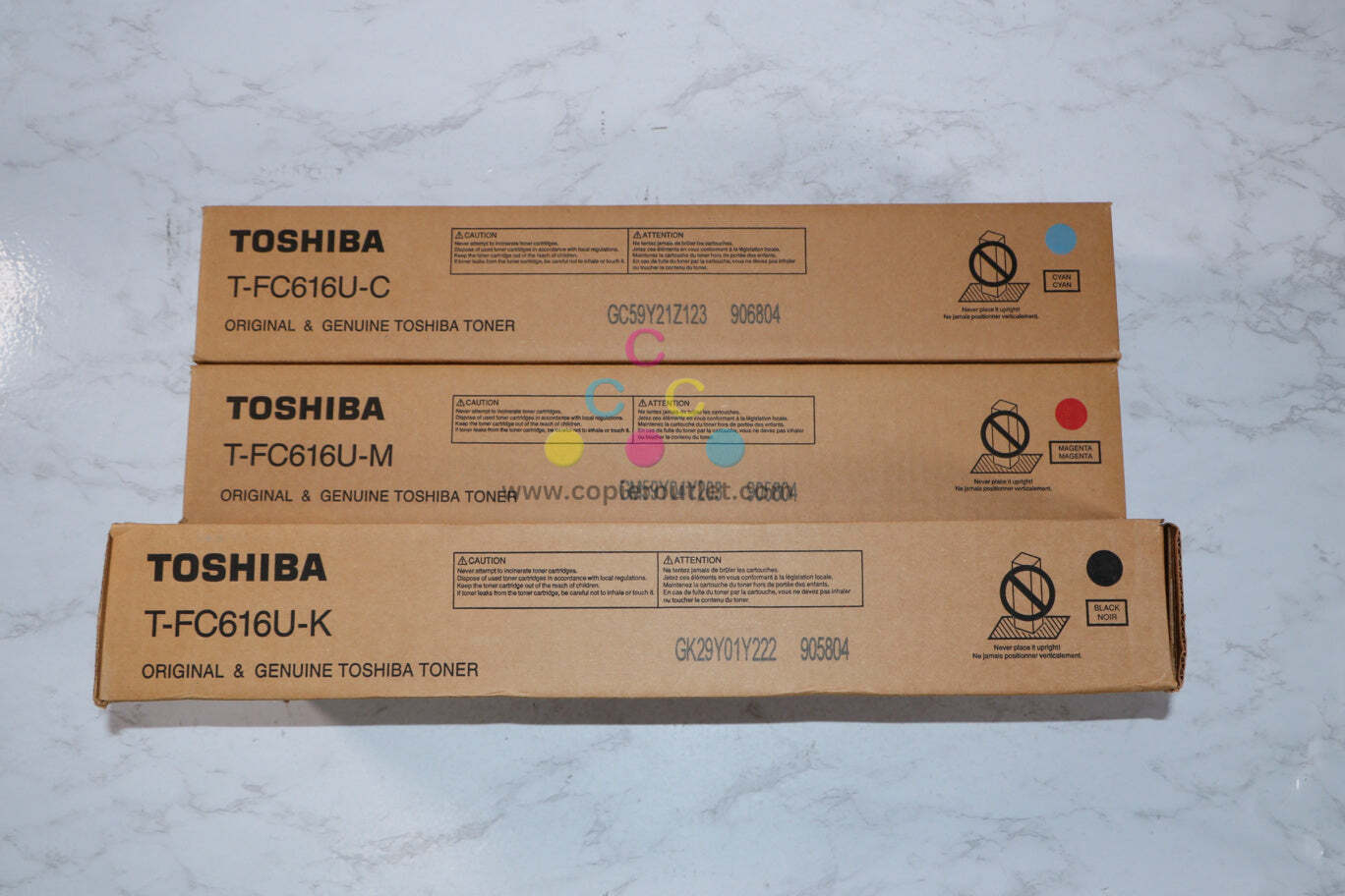 Genuine Toshiba e-STUDIO 5516AC,6516AC,7516AC T-FC616U CMK Toner Cartridges