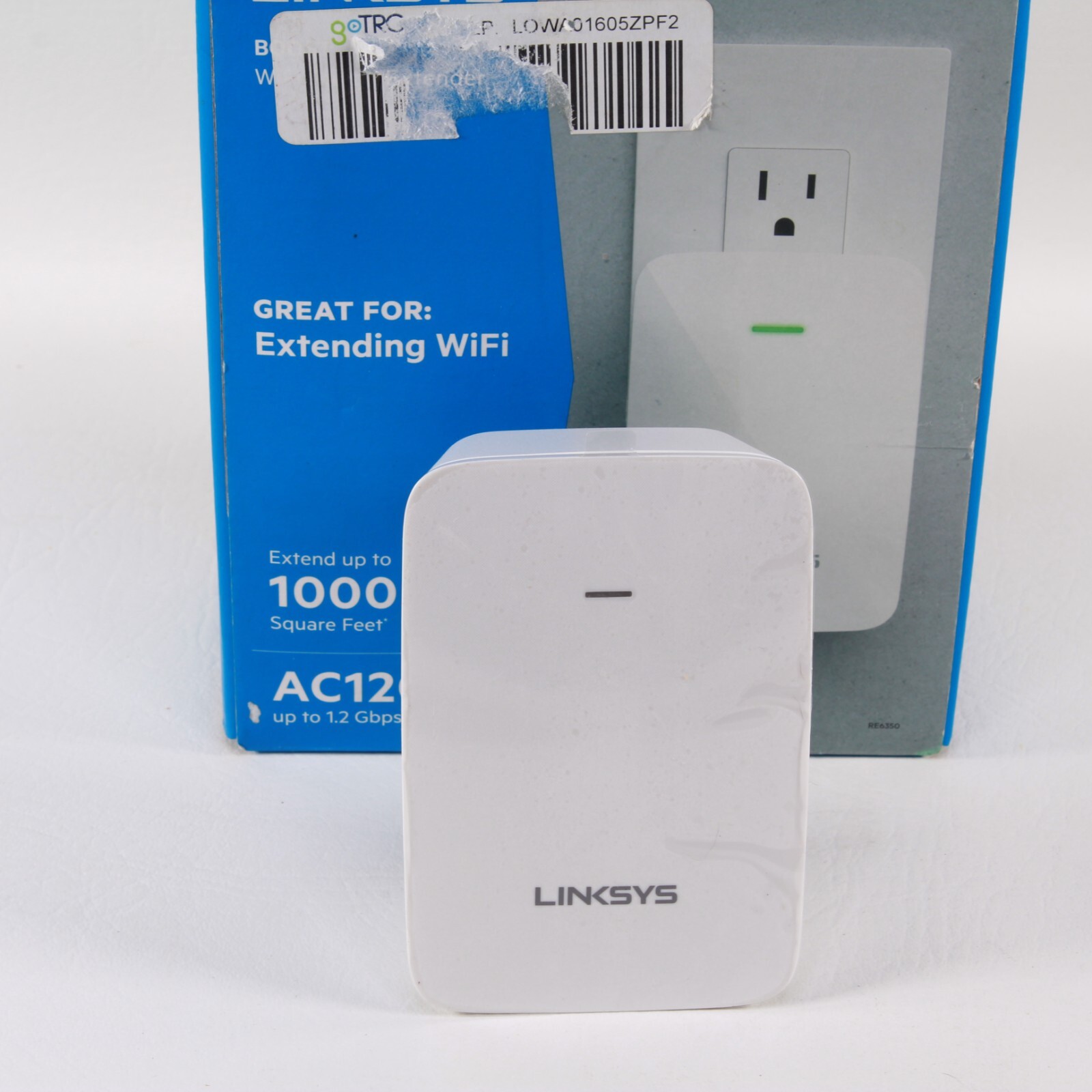 LINKSYS  Boost WiFi Range Extender up to 1000 sqft AC1200 RE6350 Open Box