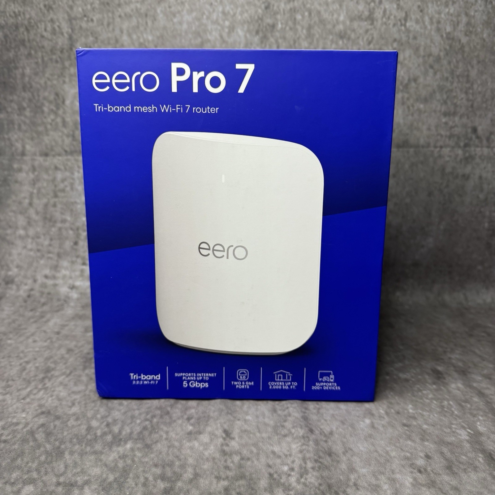 eero Pro 7 Tri-Band Mesh Wi-Fi 7 Router (1-pack) White Factory Sealed