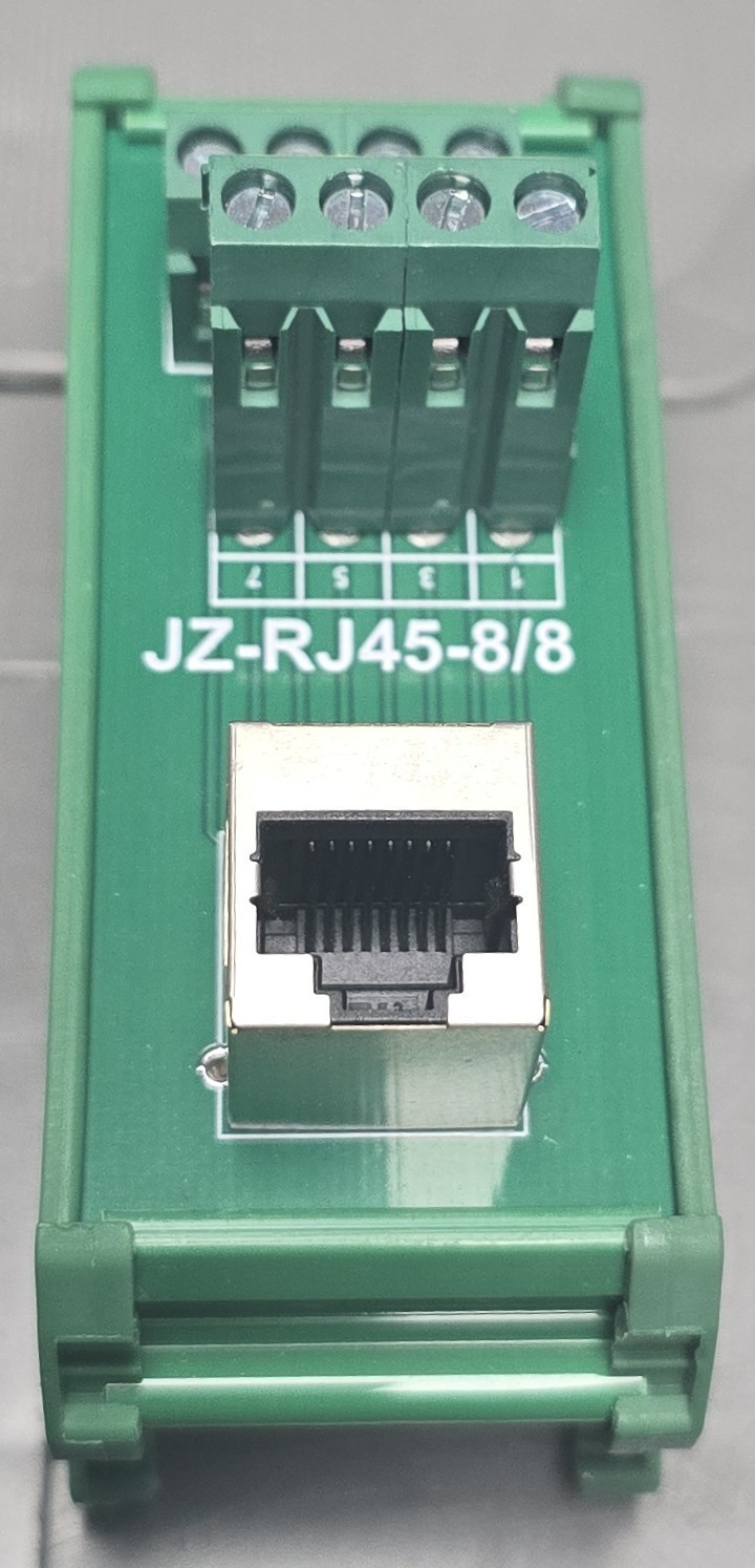 JZ-RJ45-8/8 DIN Rail RJ45 to Terminal Block Adapter New