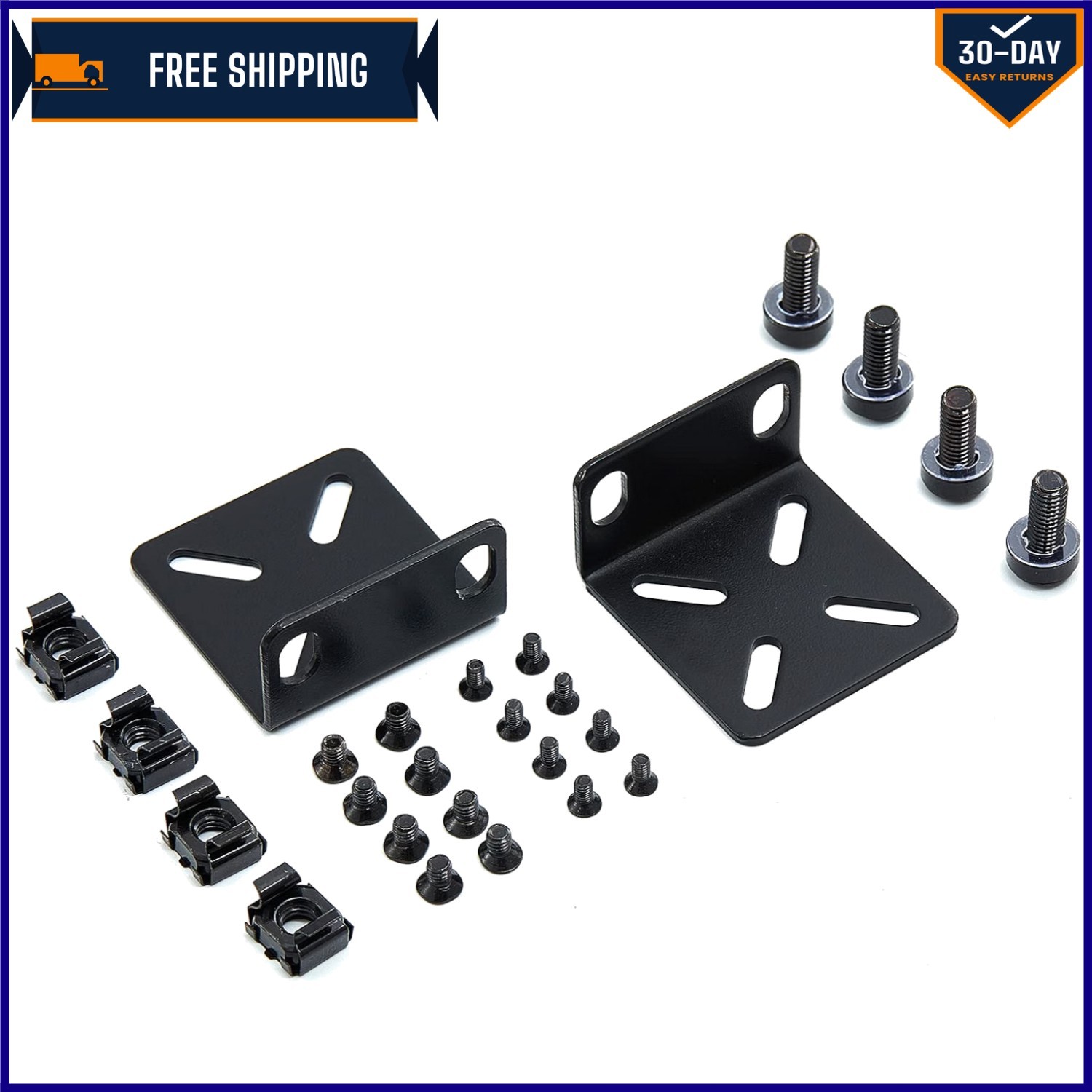 Adjustable Rack Mount Kit - Metal Ears Compatible with Cisco, D-Link, TRENDnet