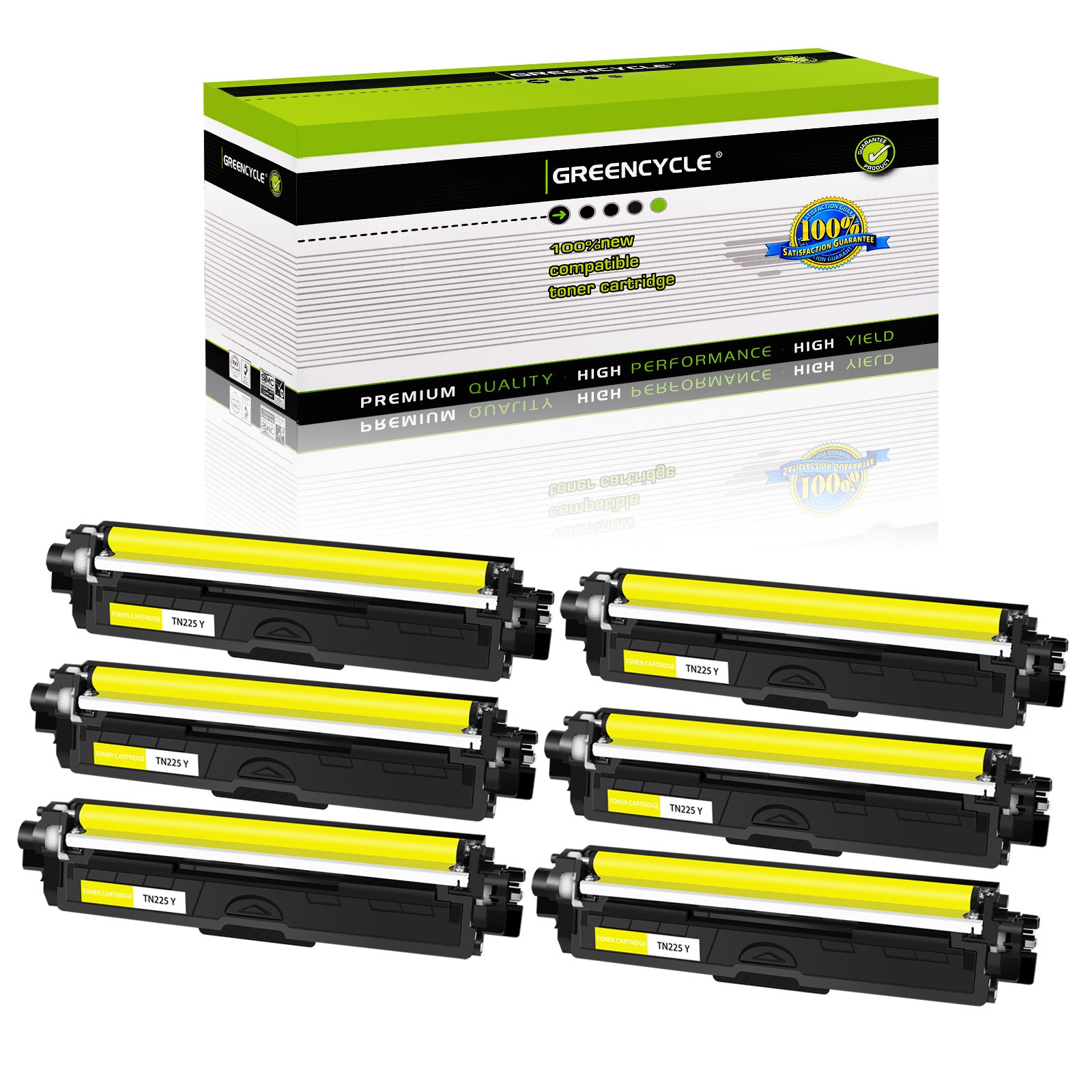 6PK TN225YL yellow Toner Cartridge Compatible For Brother HL-3170CDW MFC-9340CDW