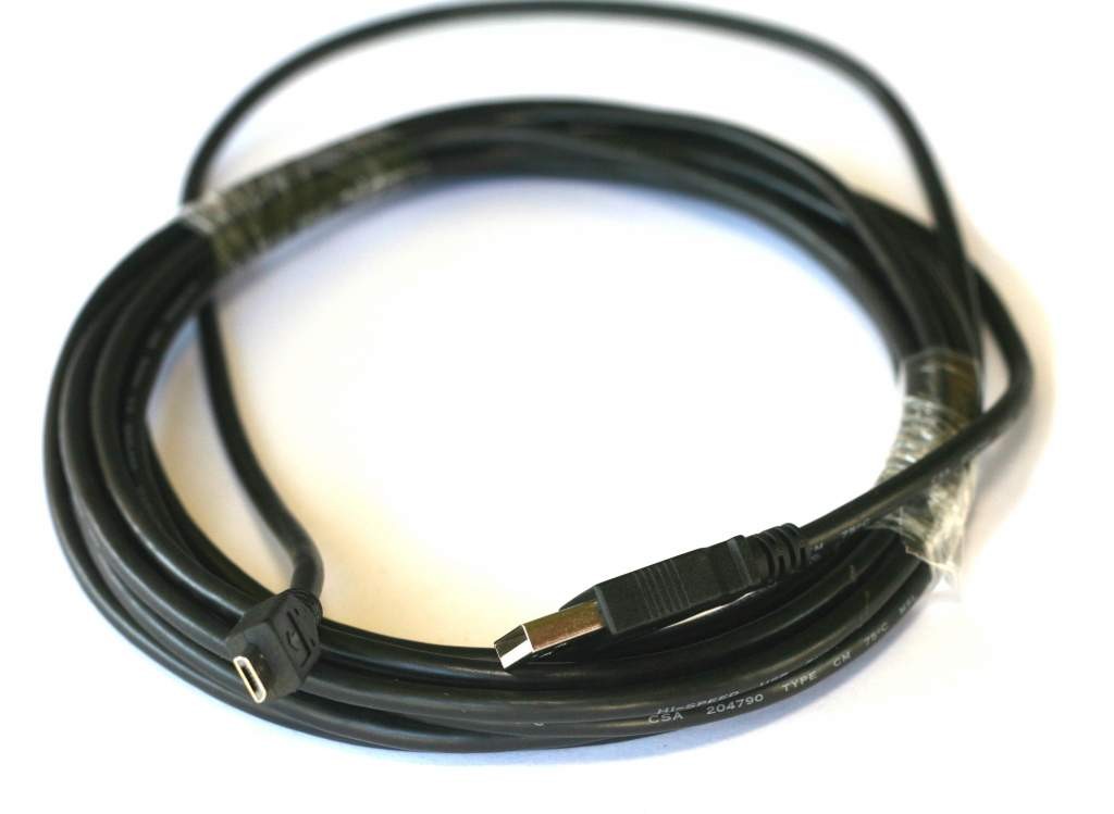 USB 2.0 A Male to MICRO-B Tether Cable 15FT