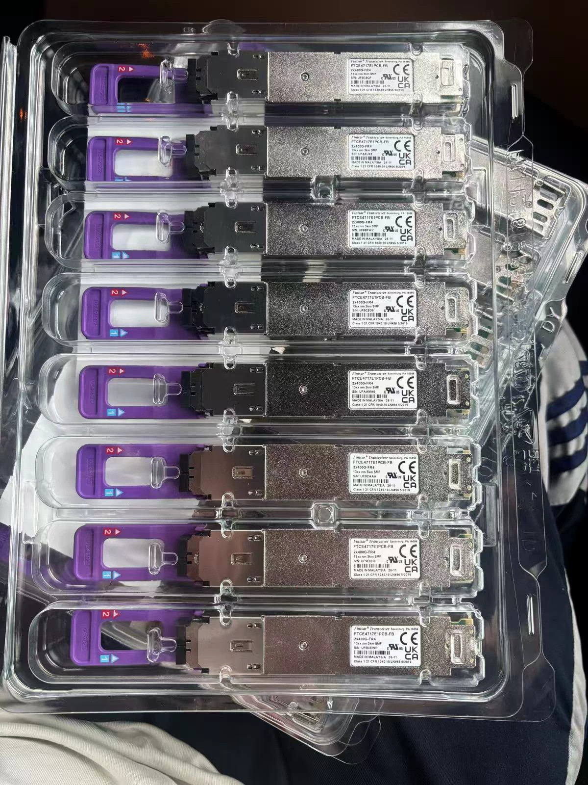 1PC Finisar FTCE4717E1PCB-FB OSFP 2 × 400G-FR4 1310nm 3km 800G OSFP FR4 Module