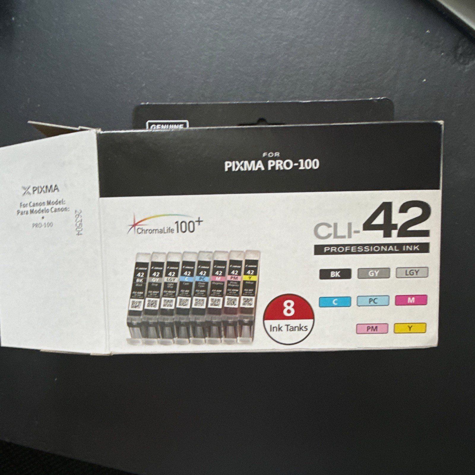 Canon Genuine CLI-42 Inkjet Ink 8-Tank Set for PIXMA PRO-100