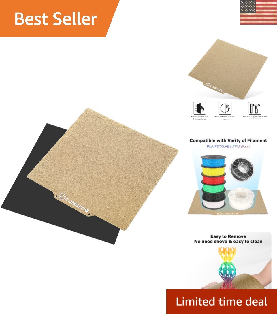 Universal 235x235mm PEI Sheet for All FDM Printers - Removable & Easy to Install
