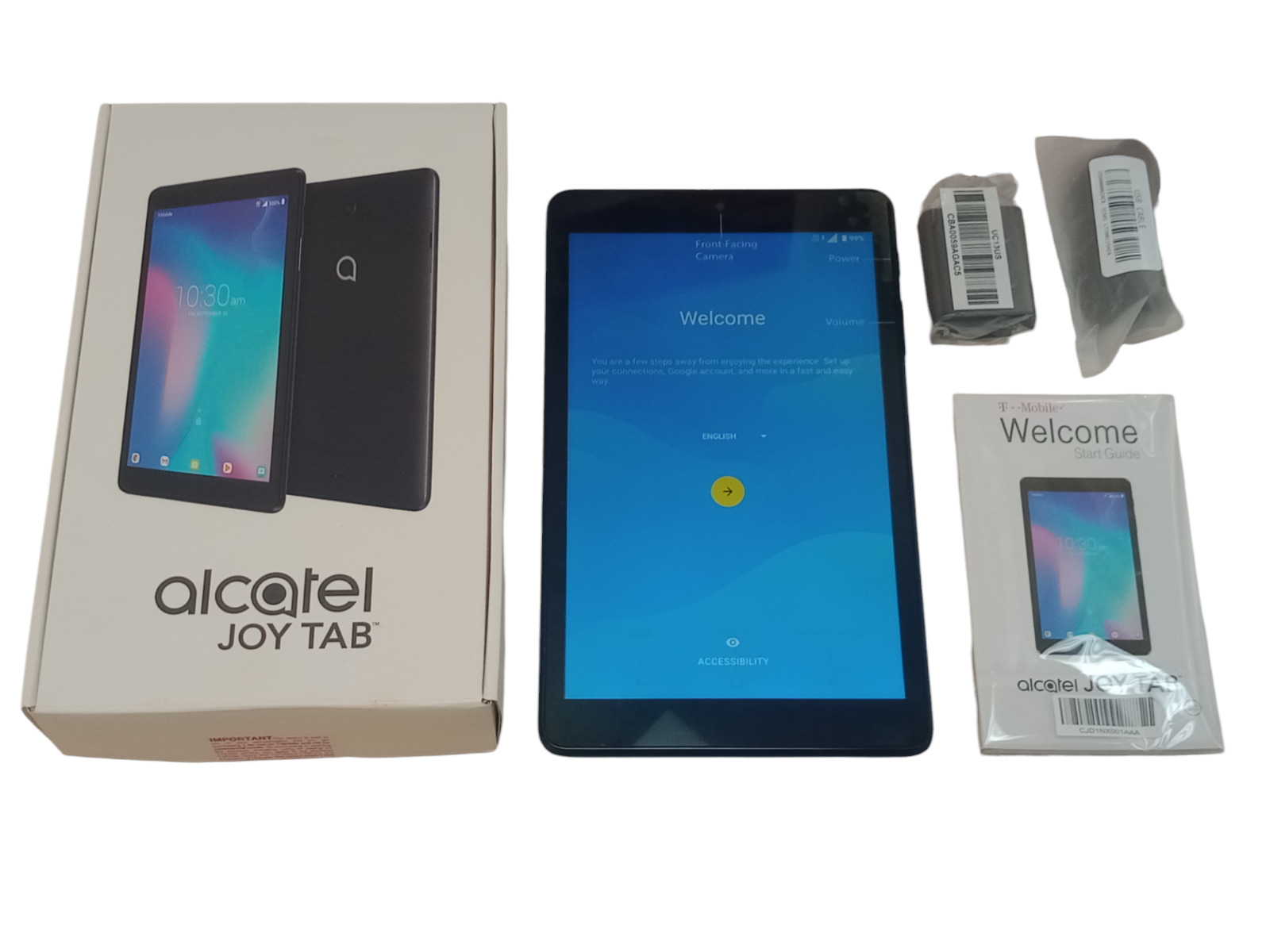 9029W Alcatel Joy Tab 32GB 8in T-Mobile Android Tablet w/ Orig Box | Reset Works