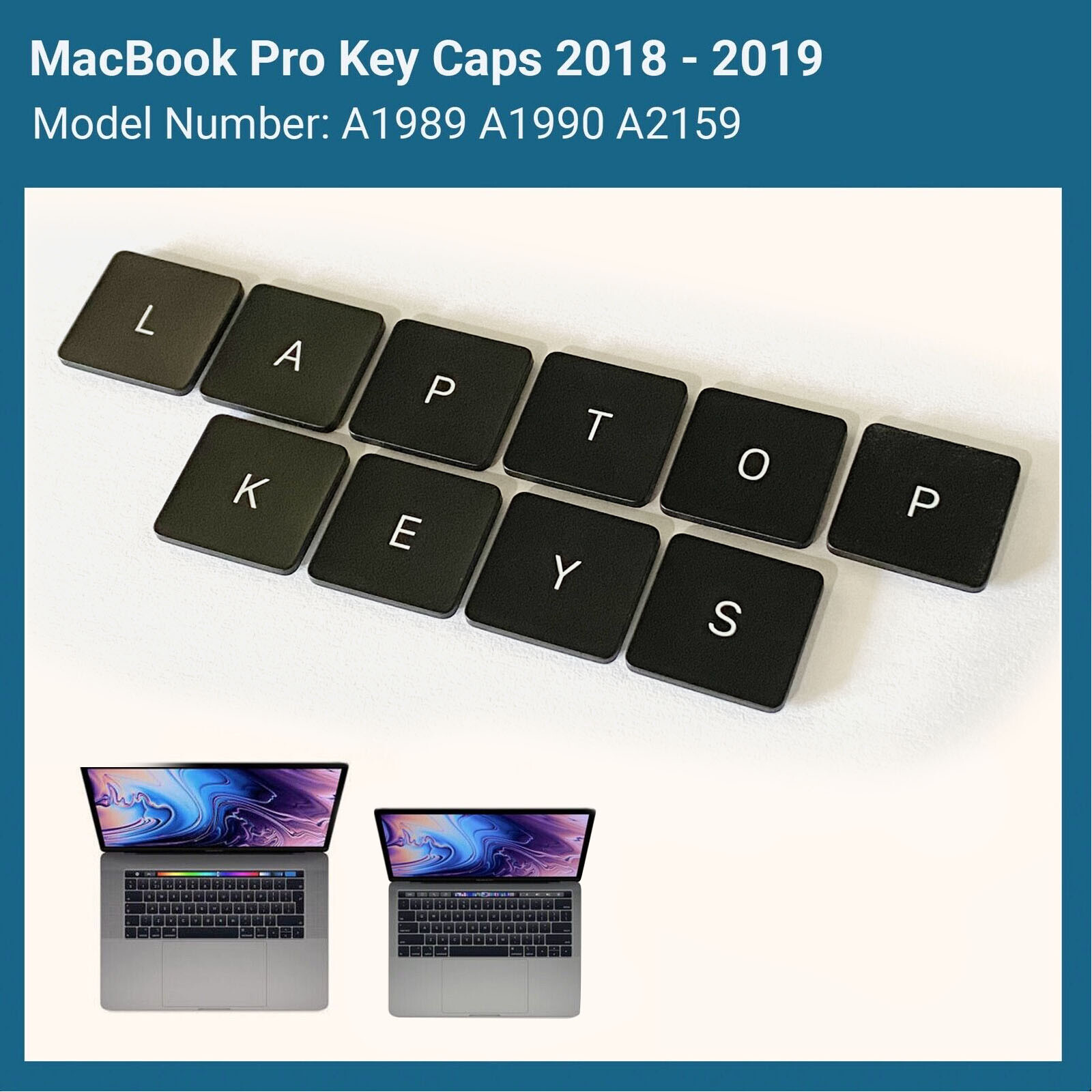MACBOOK PRO A1989 A1990 A2159 REPLACEMENT KEY & CLIP FOR MACBOOK PRO 2018 2019