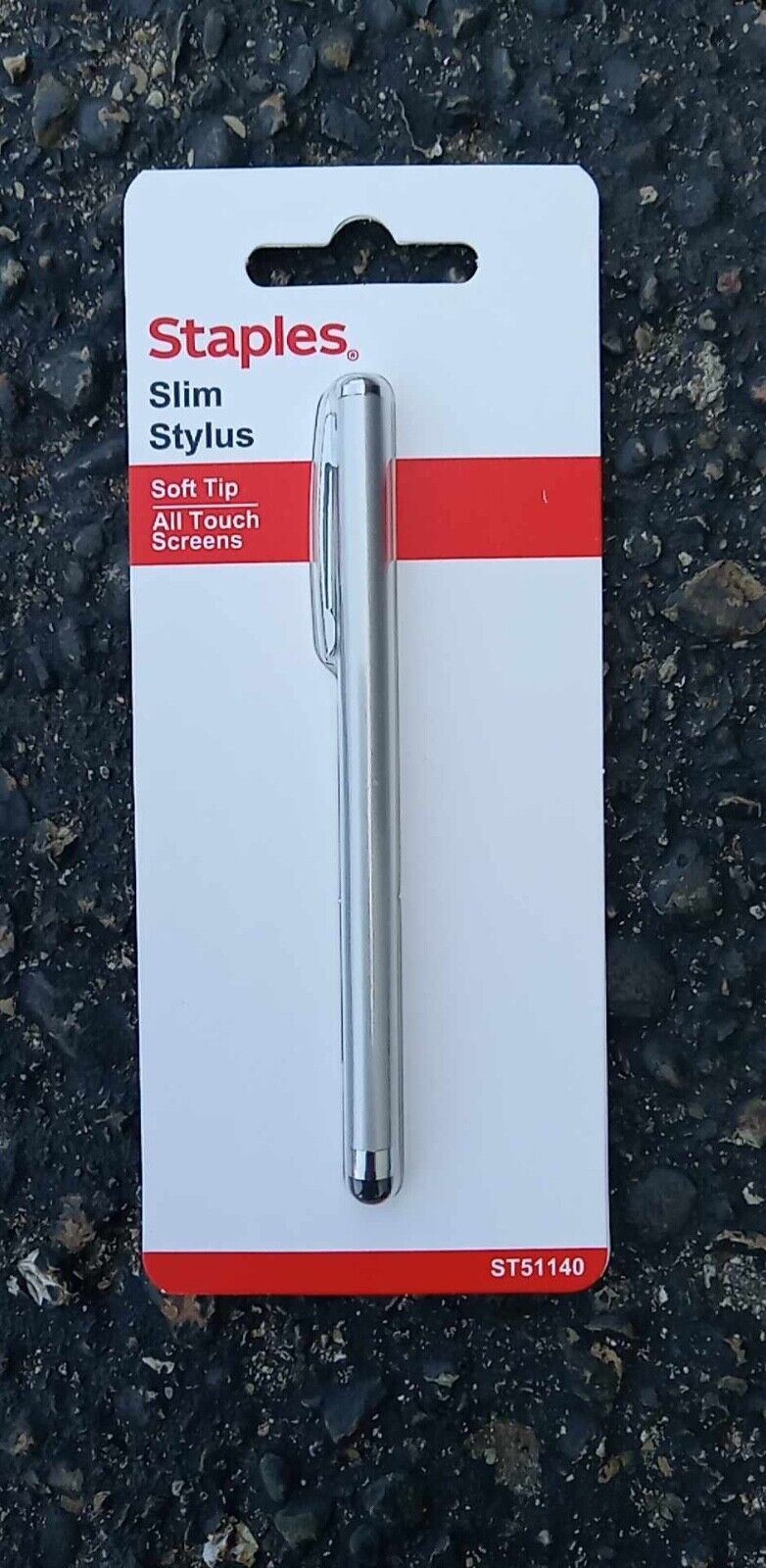 NEW Staples Universal Slim Stylus Silver All Touch Screens Case of 42 ST51140-US