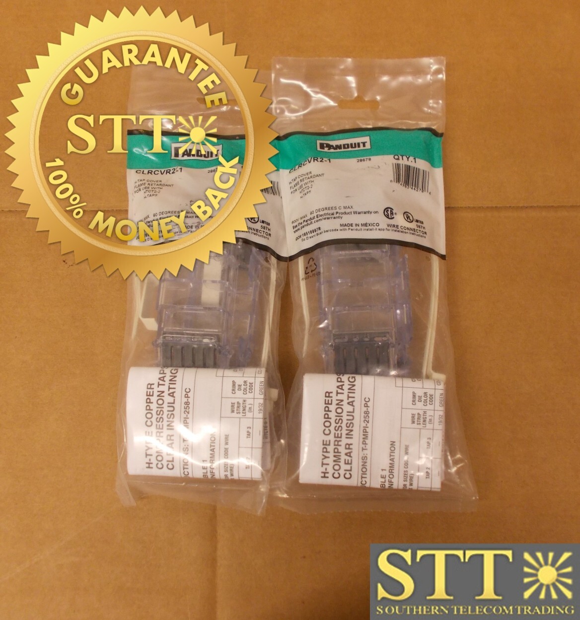 CLRCVR2-1 PANDUIT  H-TAP COVER CLEAR FOR HTCT #2 AWG (LOT OF 2) NEW