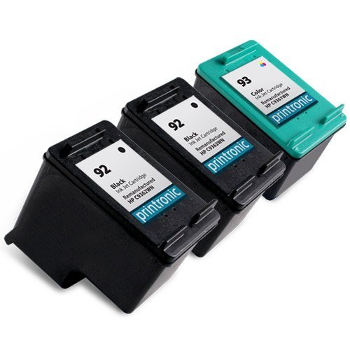 Reman HP 92 Black 93 Color Ink Cartridge for HP PhotoSmart C3100 C3183 3PK