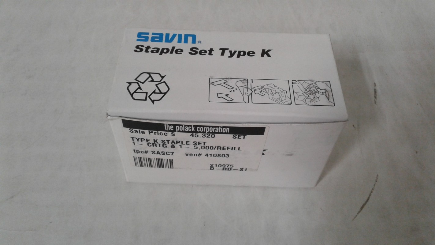 Savin 410803 Staple Ctg Type K Staples for Savin 9060