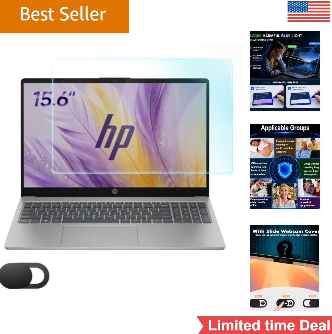 Anti Blue Light Screen Protector 15.6 Inch Laptop Matte Anti Glare Blue Light