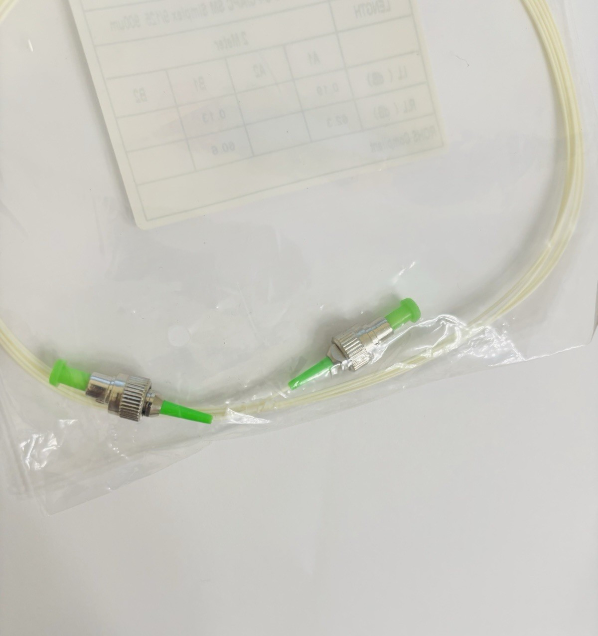 2 Meter FC/APC to FC/APC Simplex Fiber Optic Patch Cable SMSBT-3-M02-3