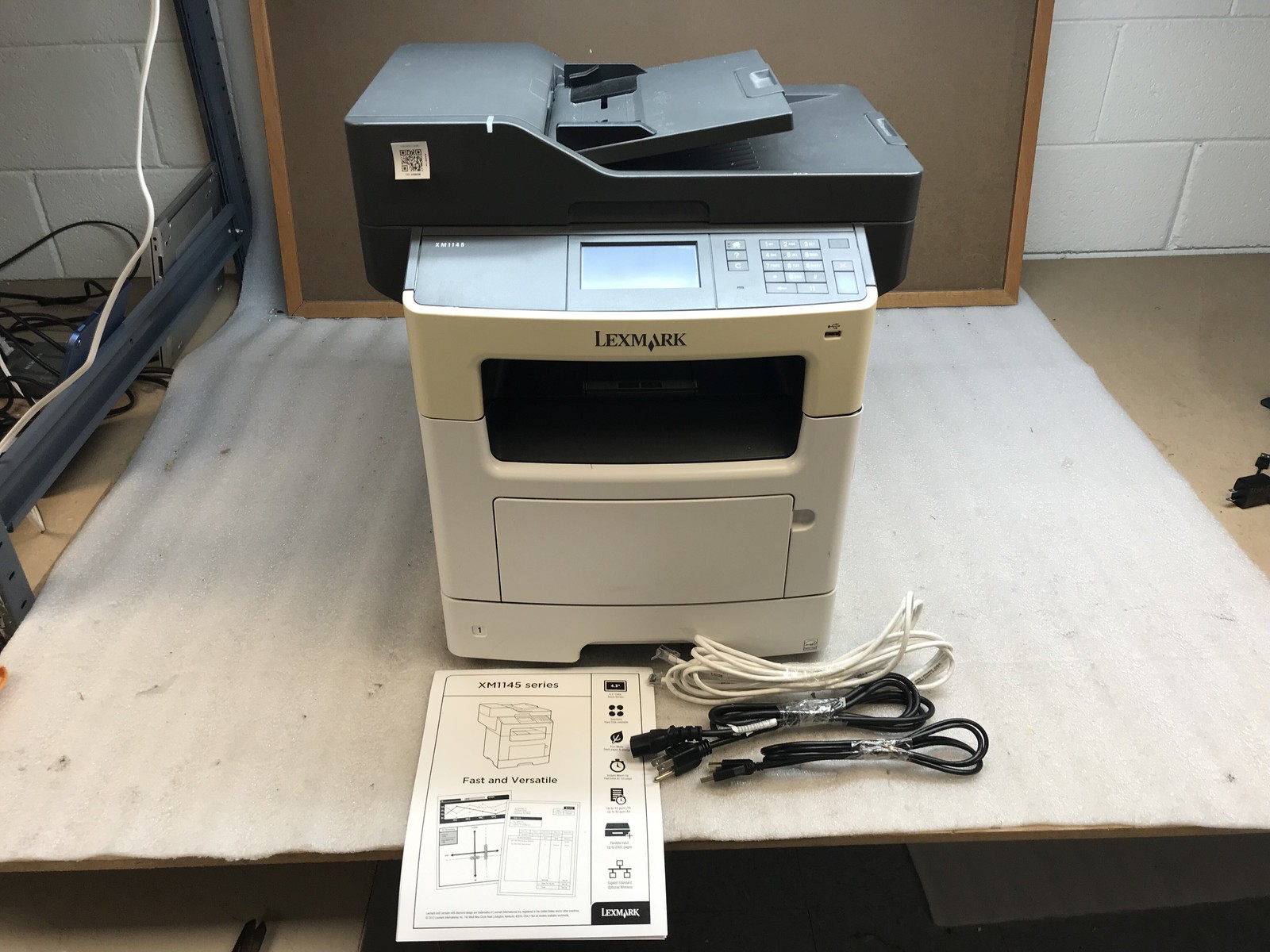 Lexmark XM1145 Monochrome Multifunction Laser Printer 228K Page Count w/ toner
